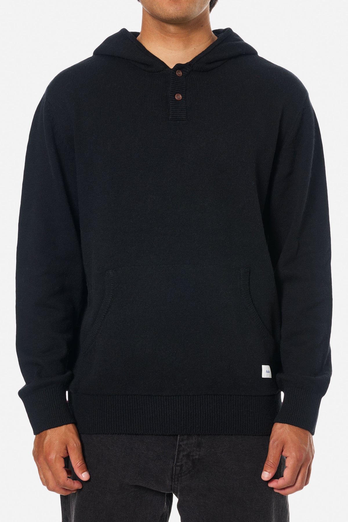 HAYES HOODED HENLEY SWEATER