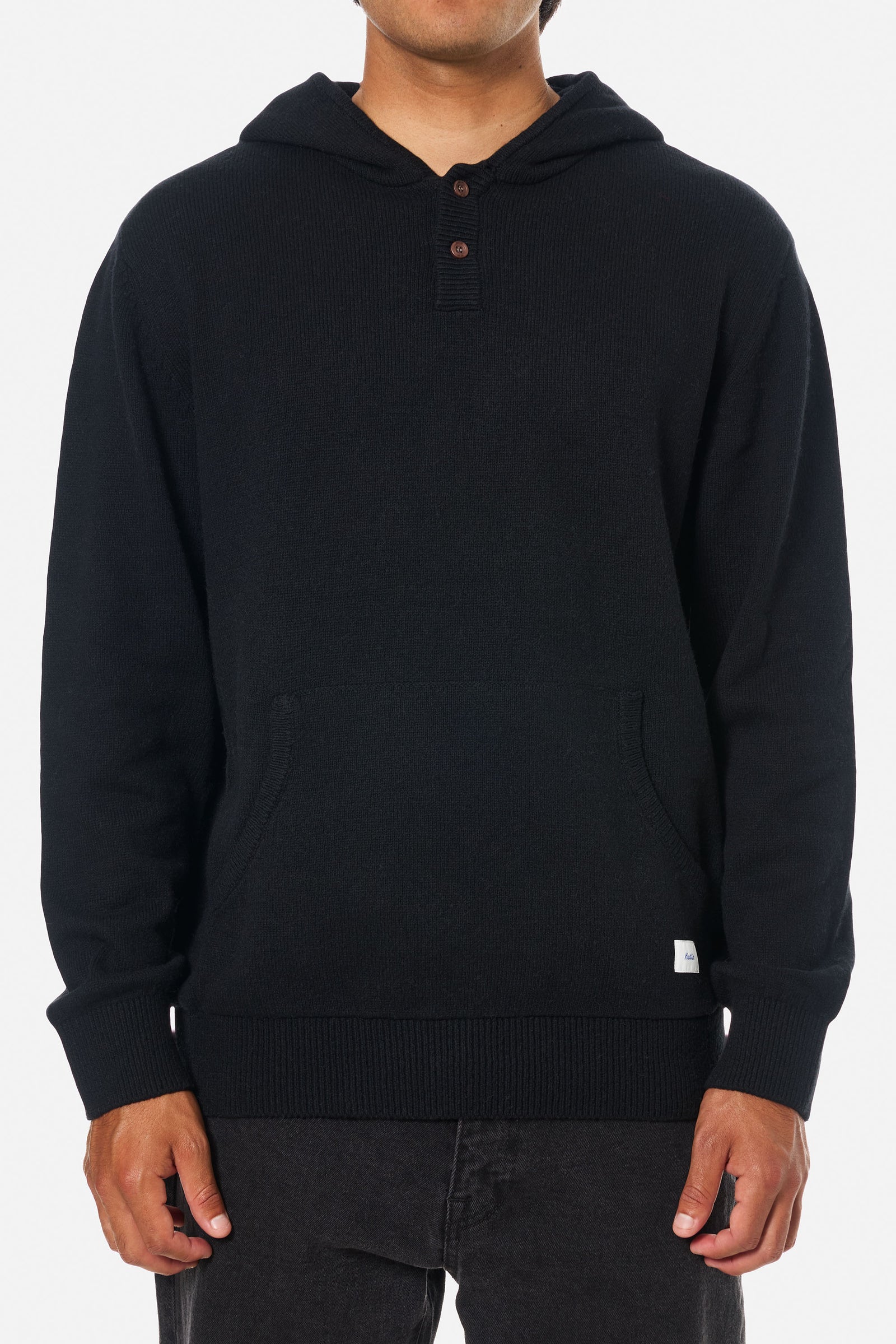 HAYES HOODED HENLEY SWEATER