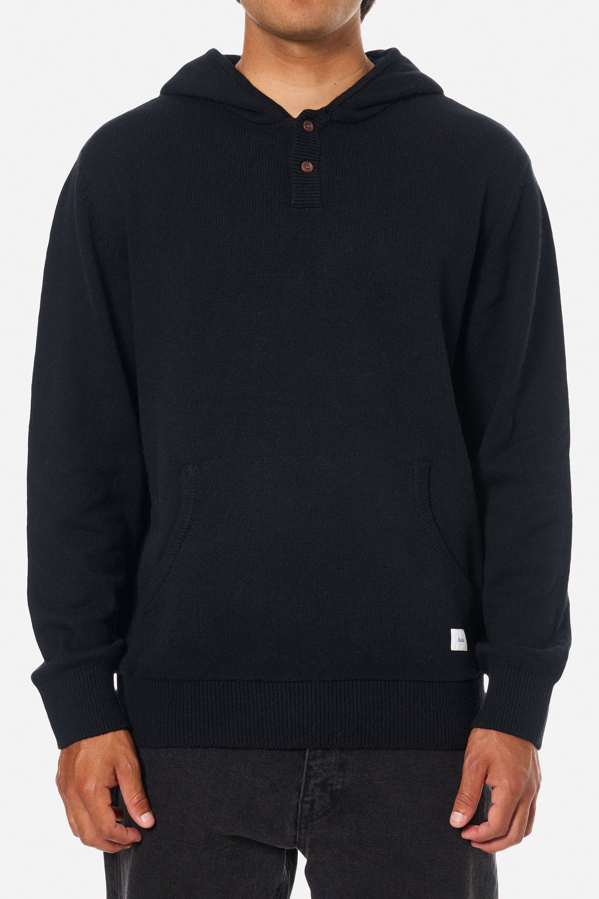 HAYES HOODED HENLEY SWEATER
