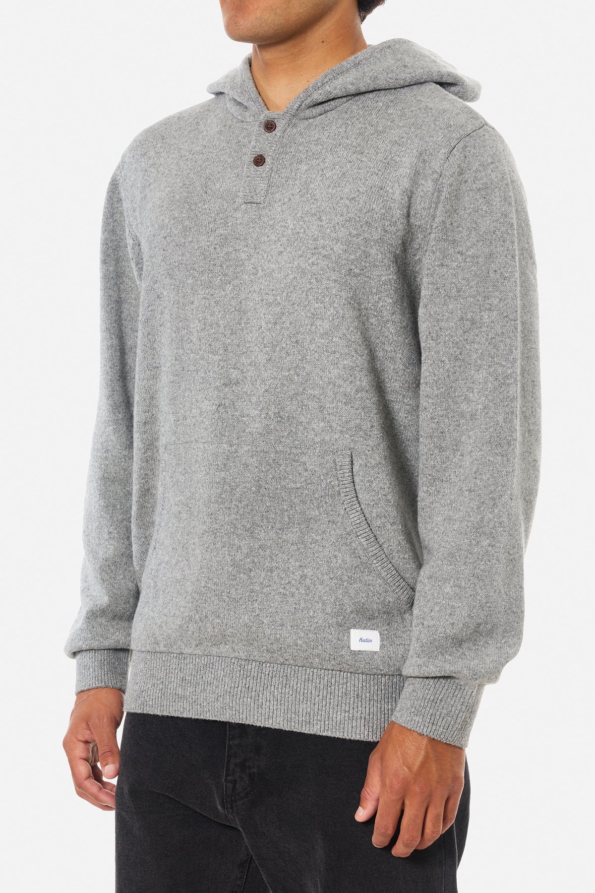 HAYES HOODED HENLEY SWEATER