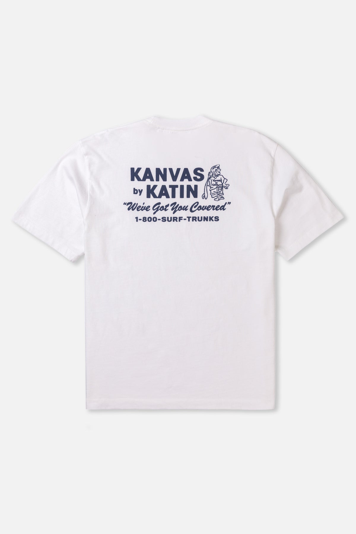 White t-shirt with Kanvas by Katin branding on a white background