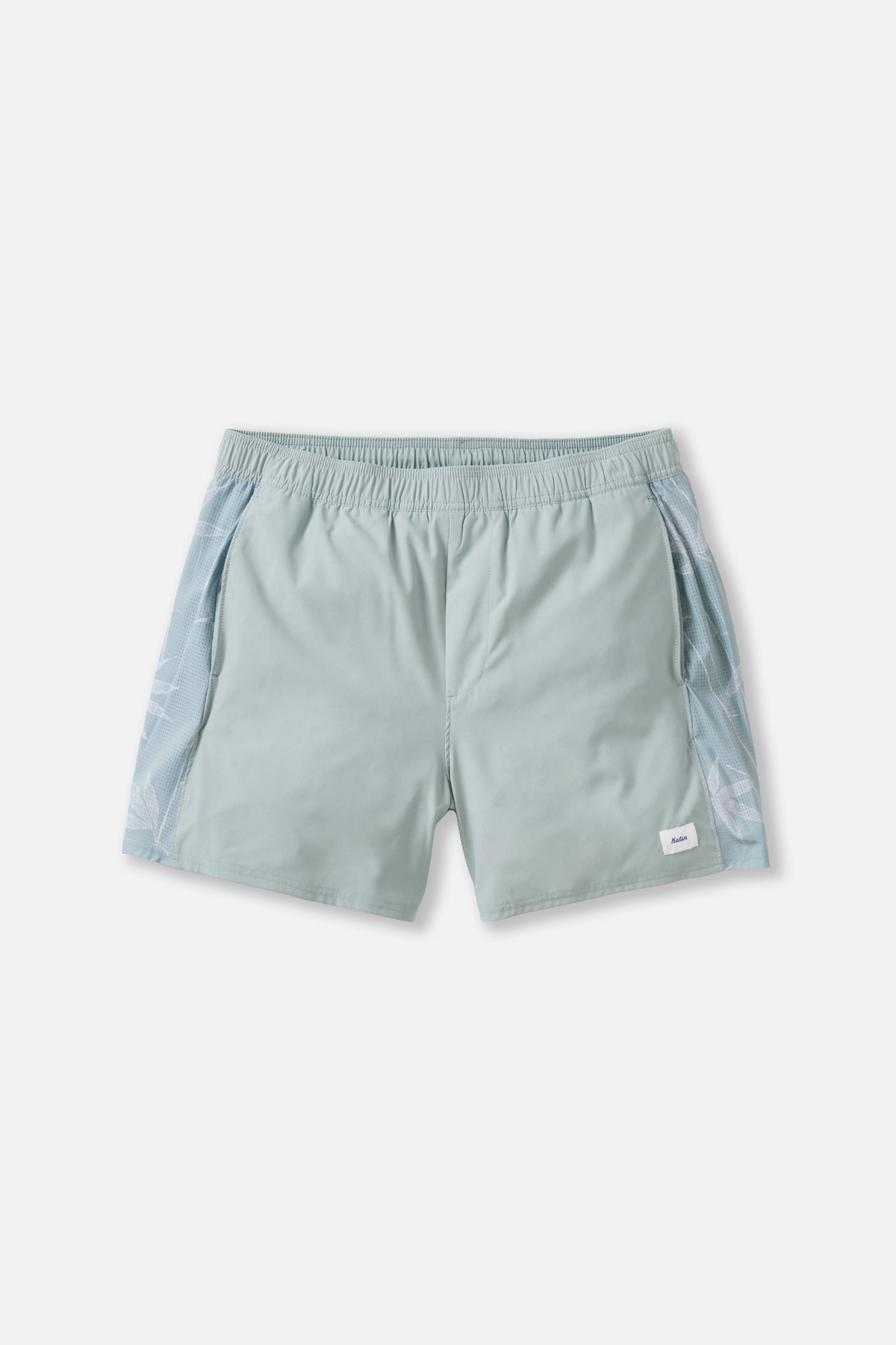 Light blue shorts on a white background