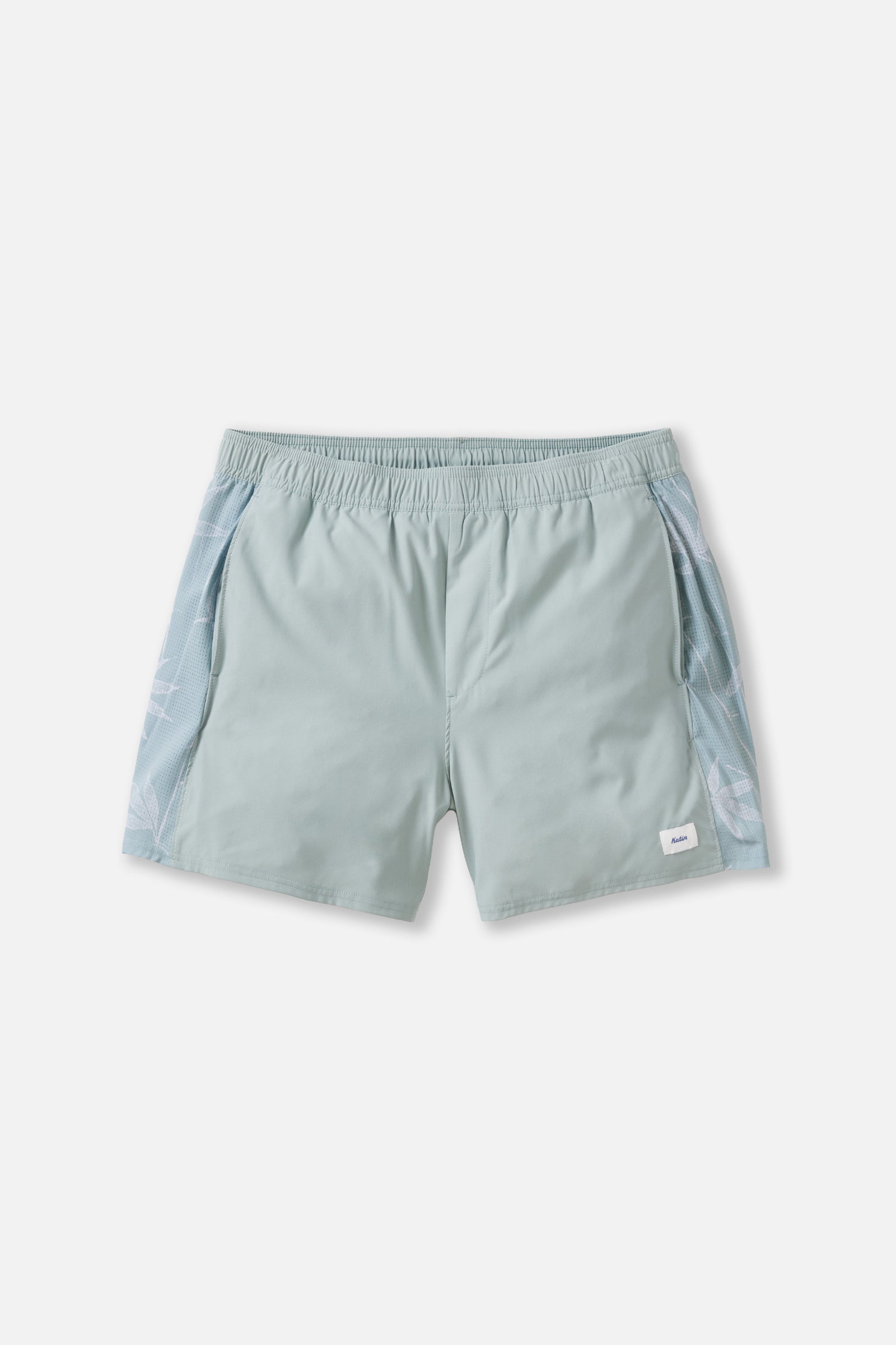 Light blue shorts on a white background