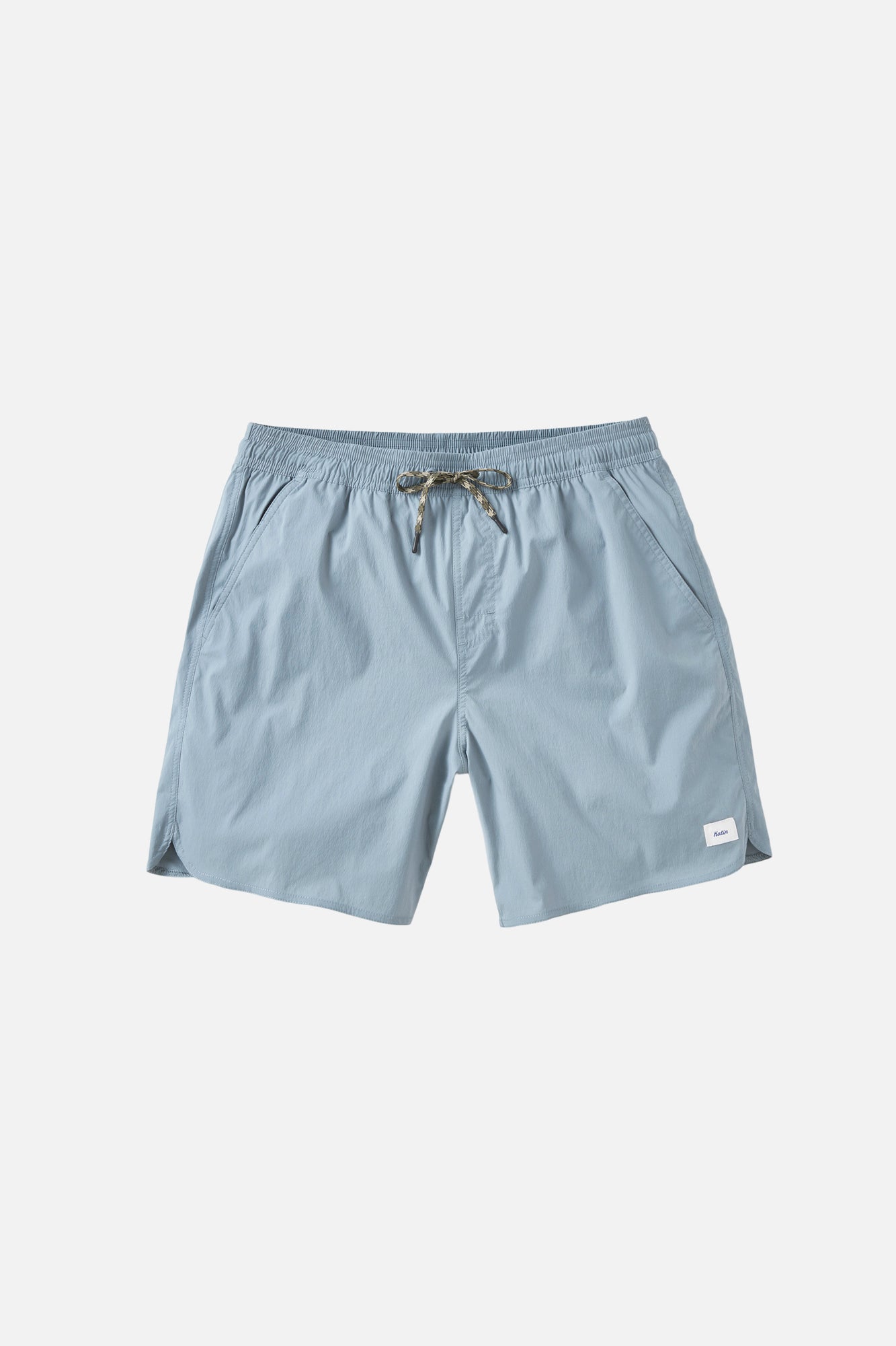 Light blue shorts on a white background