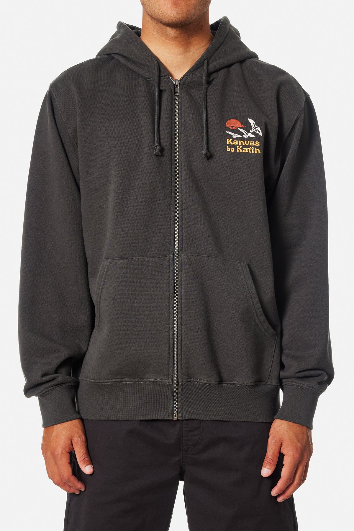 SUNSET EMBROIDERED ZIP HOODIE