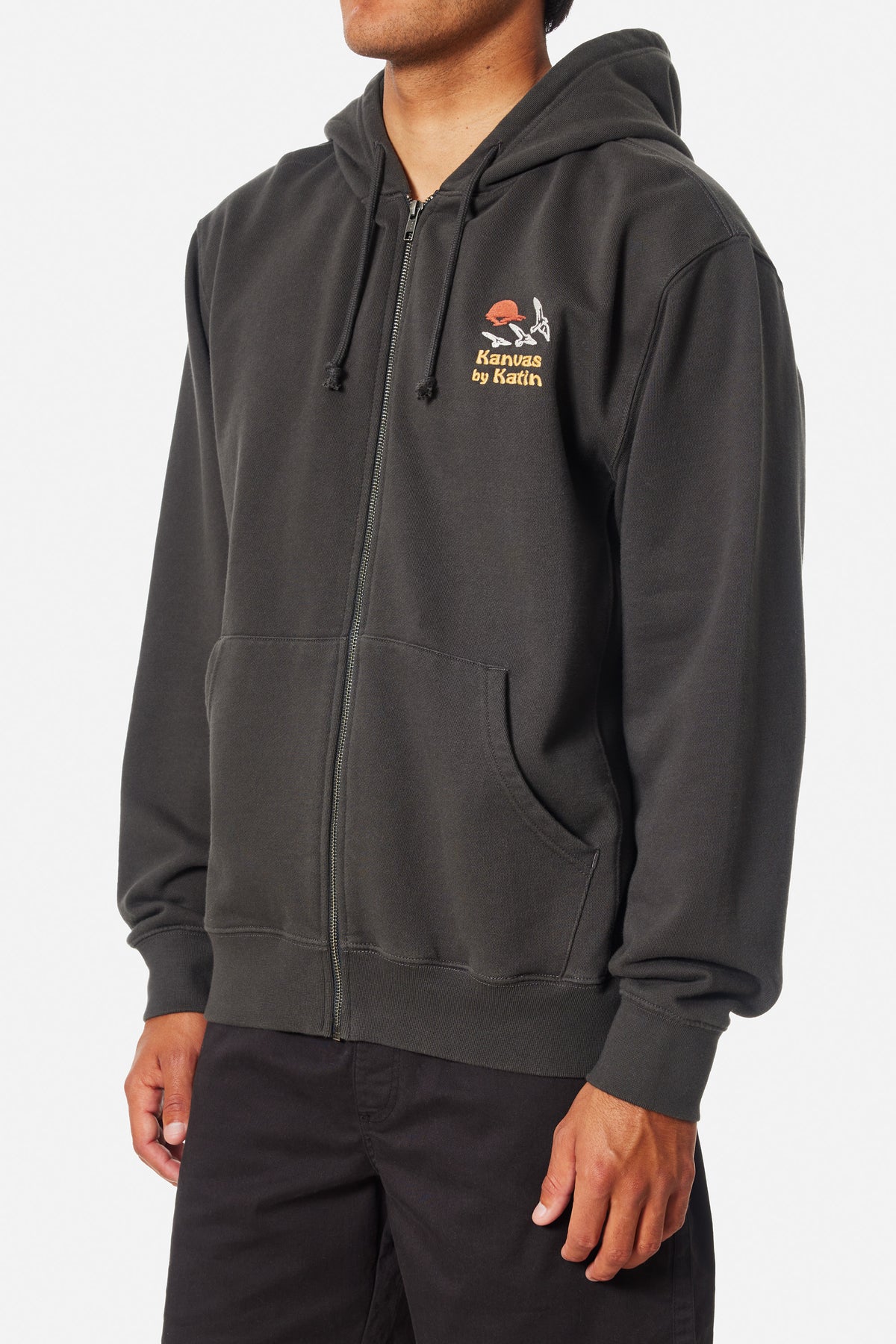 SUNSET EMBROIDERED ZIP HOODIE