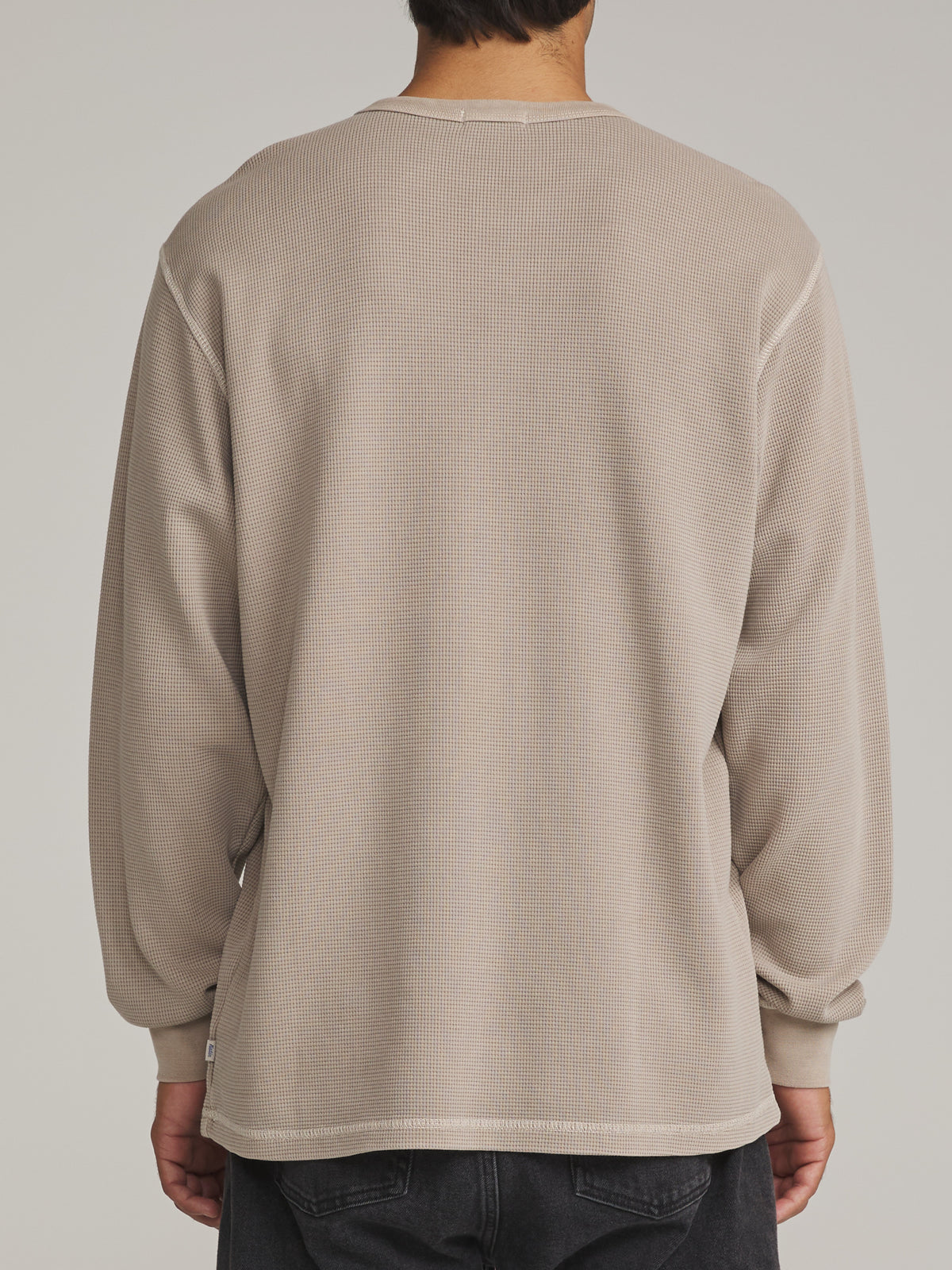 Katin Mesa Thermal in Taupe Vintage Wash - worn on model, back