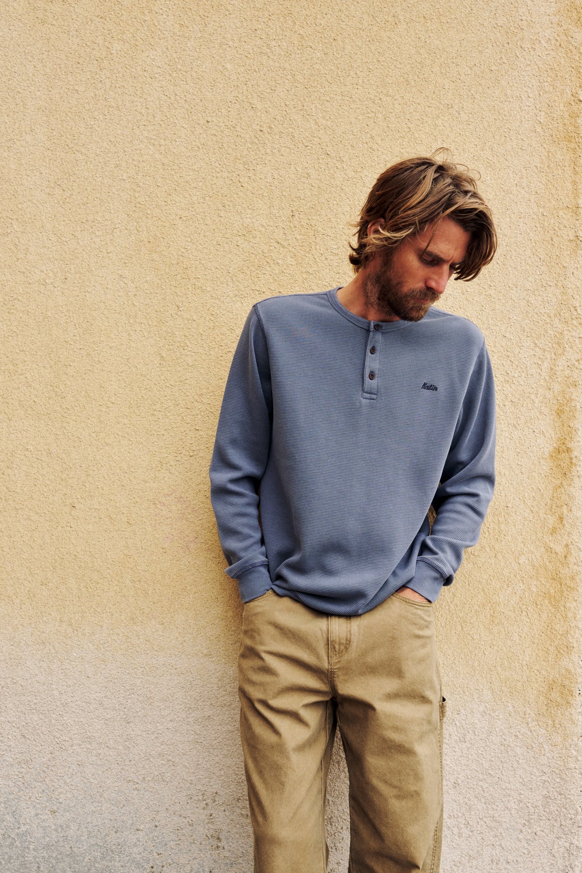 Katin Mesa Thermal in Washed Blue Vintage Wash - lifestyle