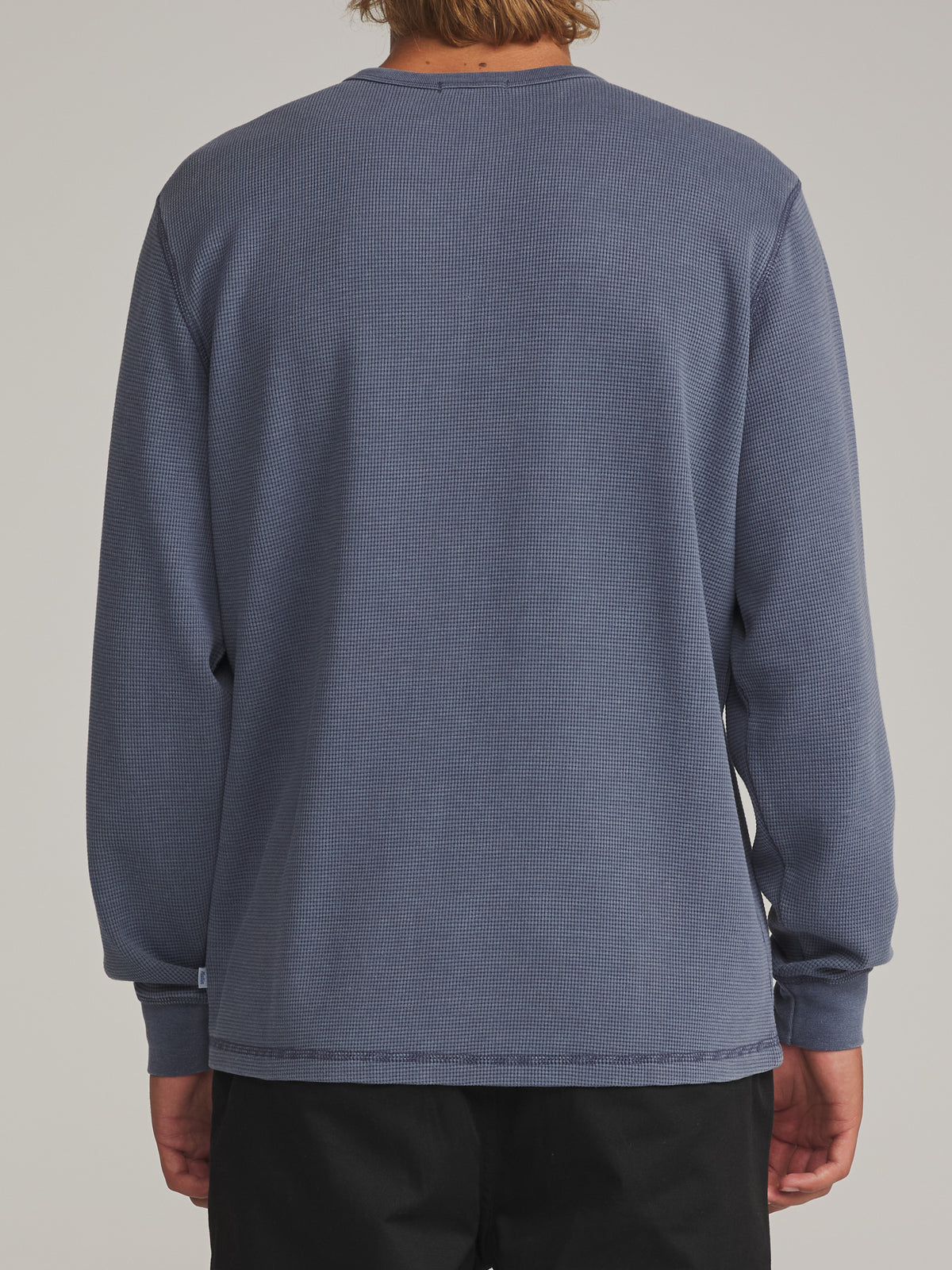 Katin Mesa Thermal in Washed Blue Vintage Wash - worn on model, back
