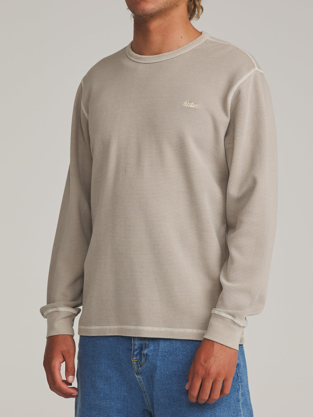 Katin Therman Thermal in Birch Vintage Wash - worn on model, side