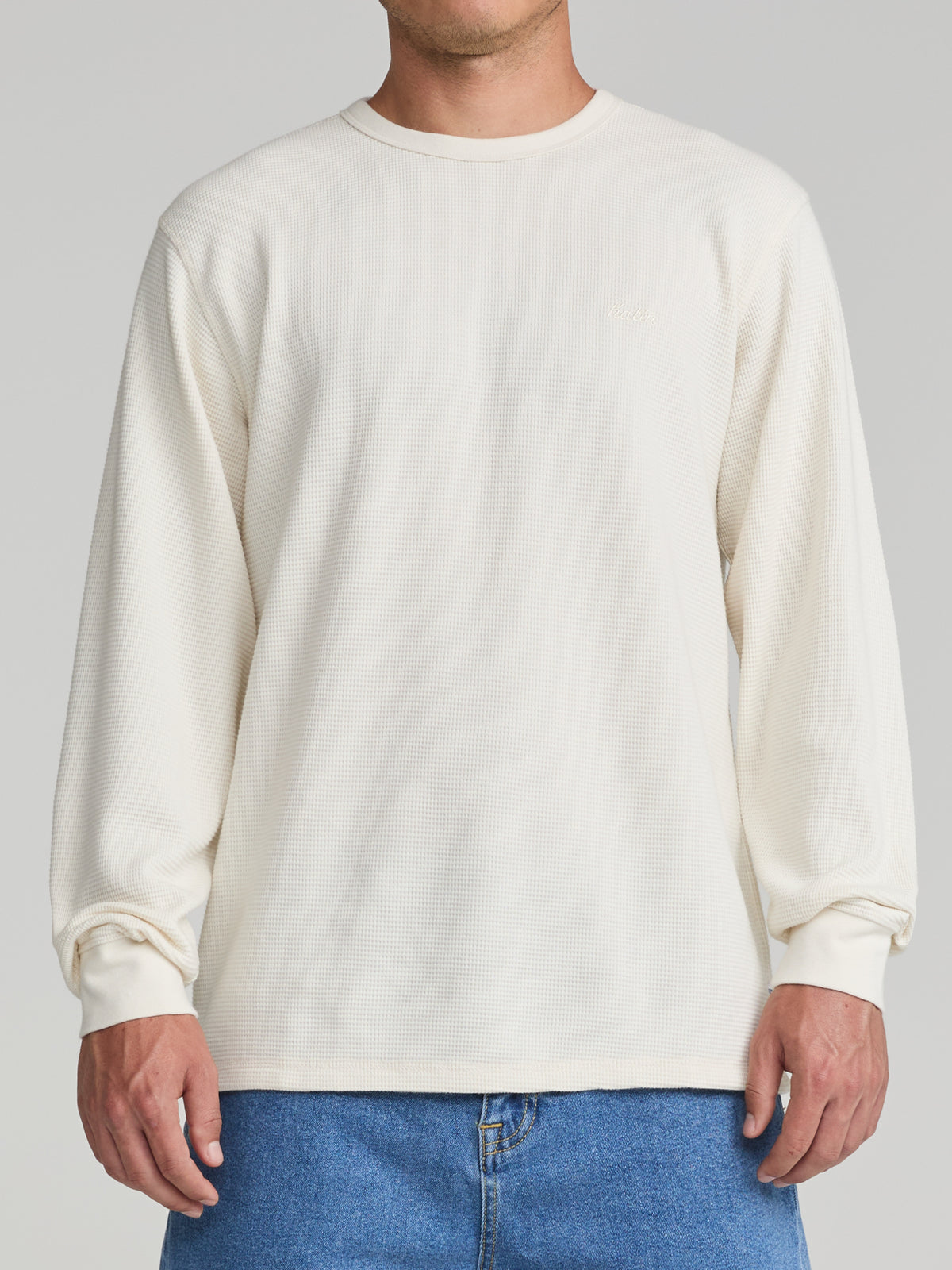 Katin Therman Thermal in Vintage White thermal, on model, front #color_vintage white