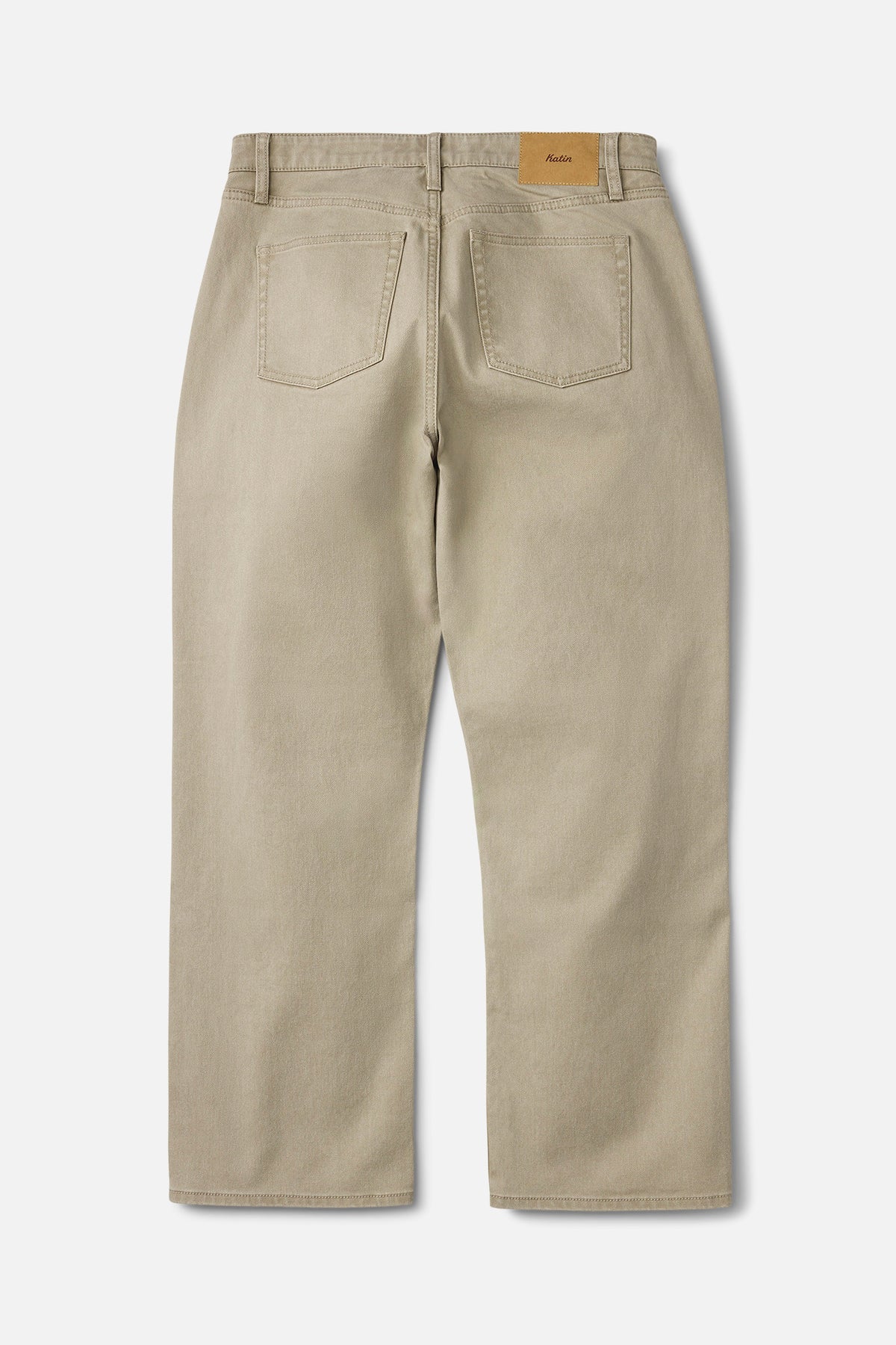 Katin George 64 Relaxed Bull Denim in Vintage Khaki - back view