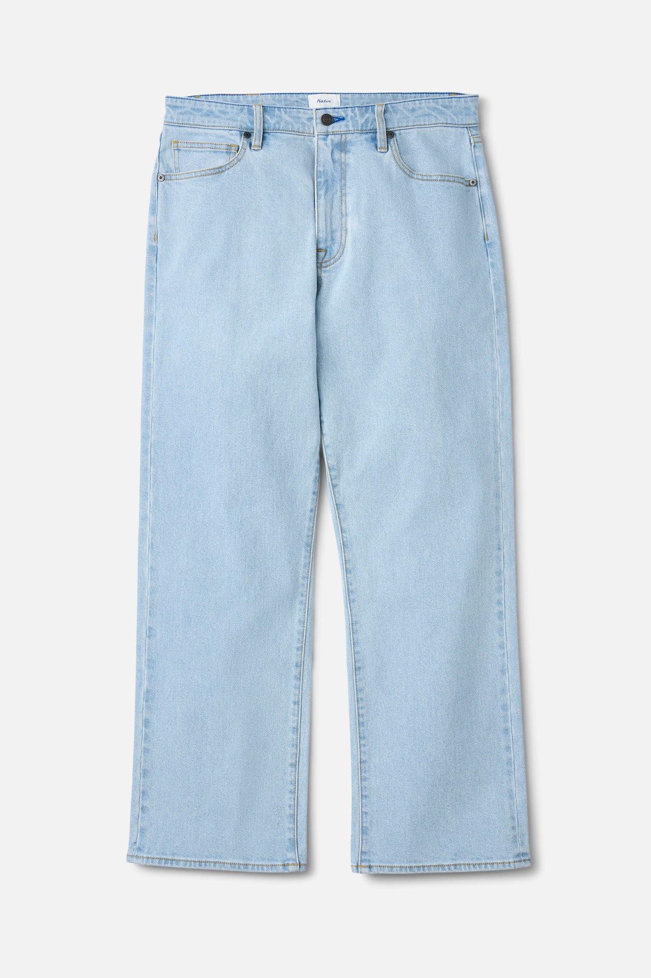 Katin fa26 denim george 64 relaxed light indigo ecom flat lay 01 front