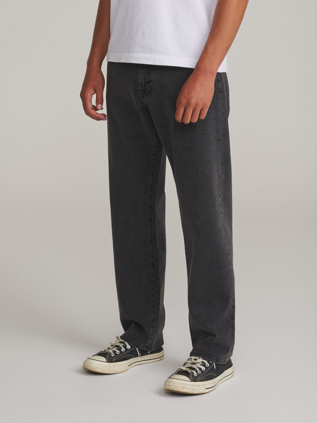 Katin George 64 Relaxed in Washed Black - worn on model, side