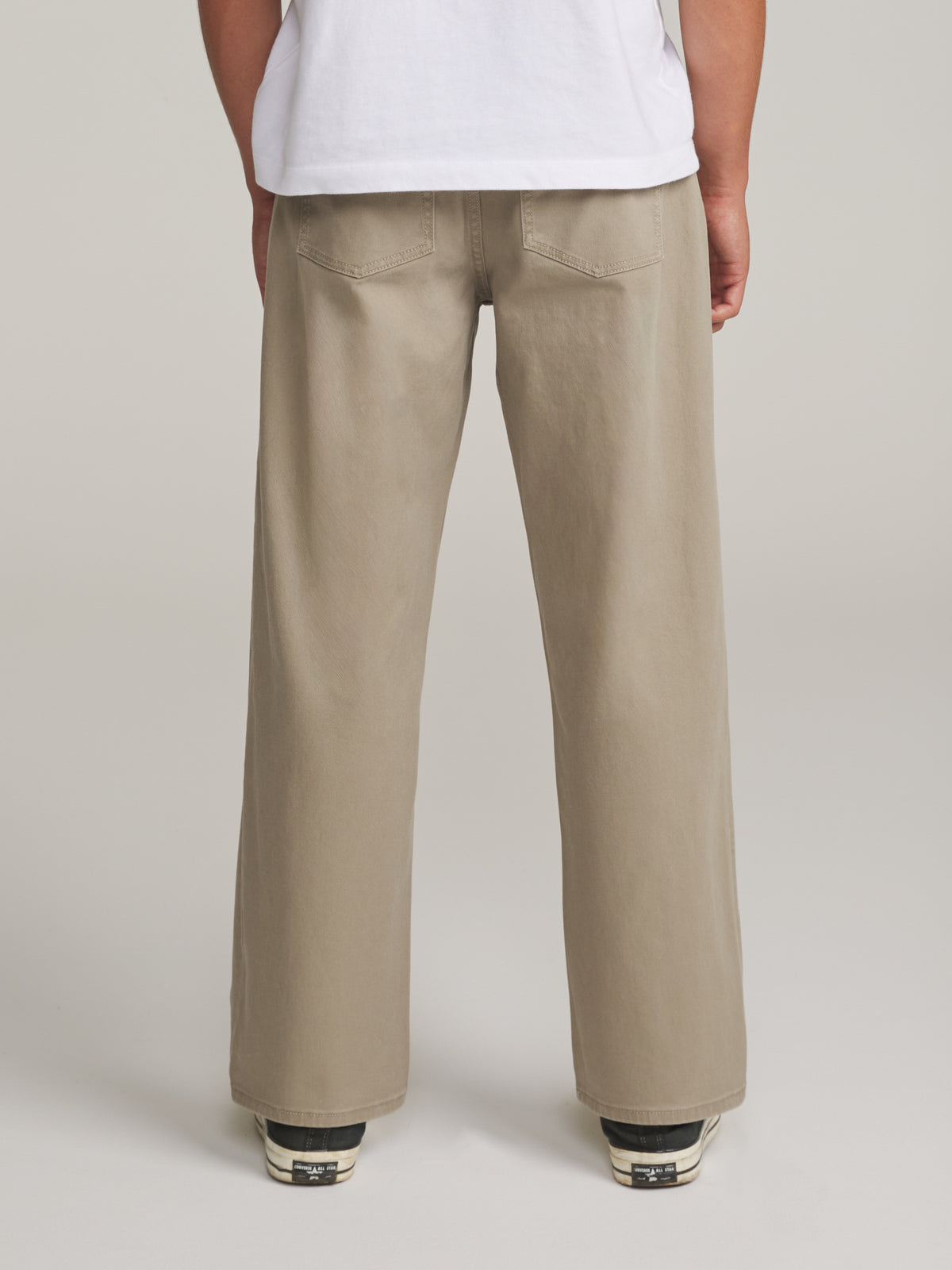 Katin Patterson 99 Baggy Bull Denim in Vintage Khaki - worn on model, back