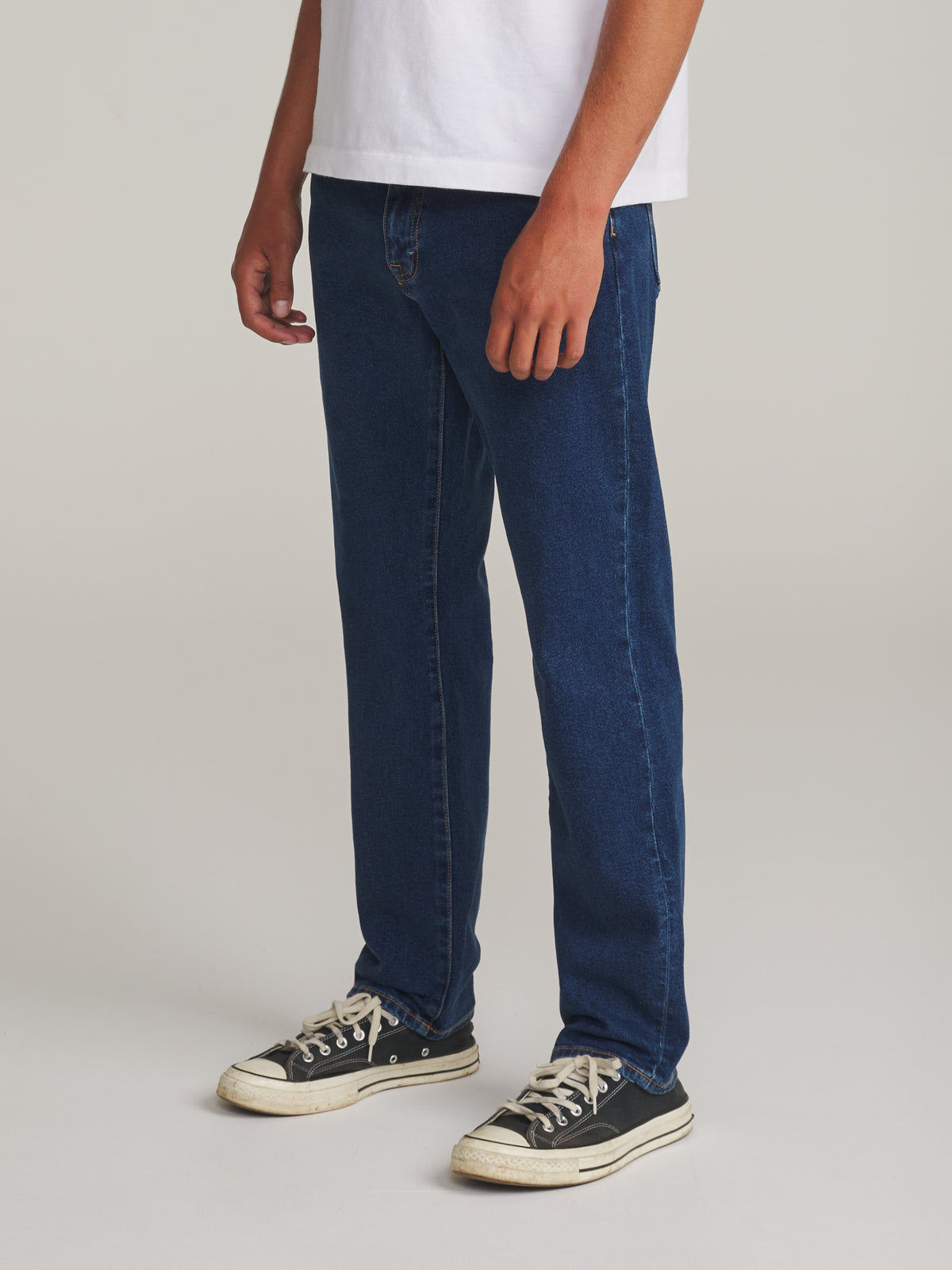 Katin Ren 57 Classic Straight in DARK INDIGO - worn on model, side