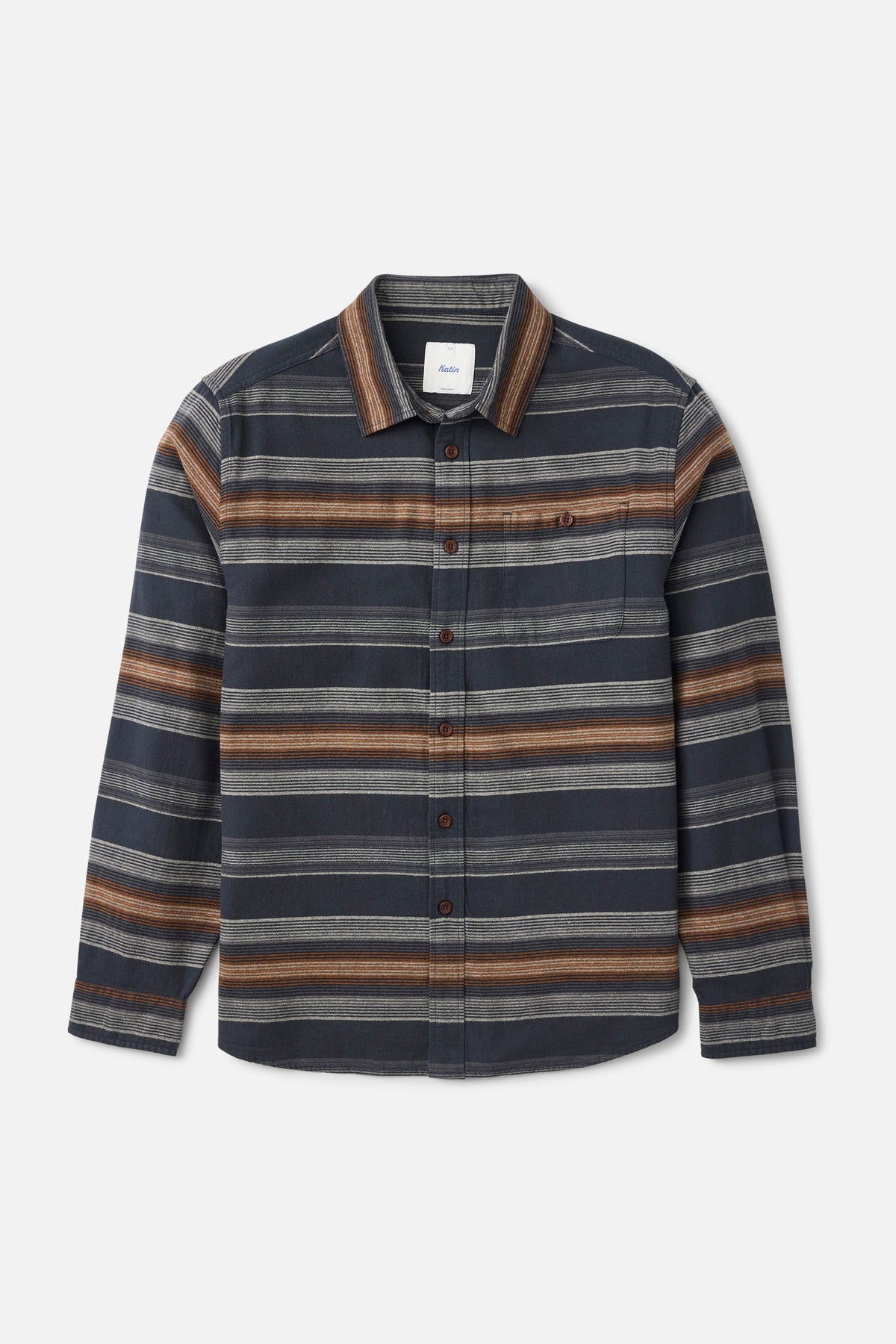 Katin Derek Flannel in Black Wash - front view