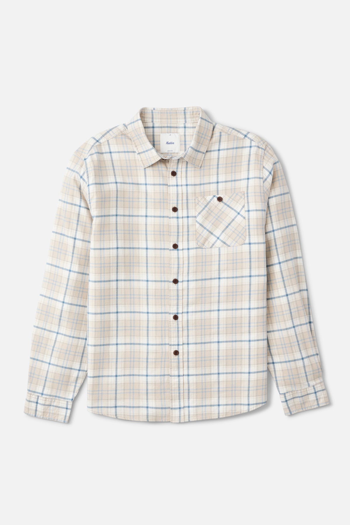 Katin Derek Flannel in Bone - front view