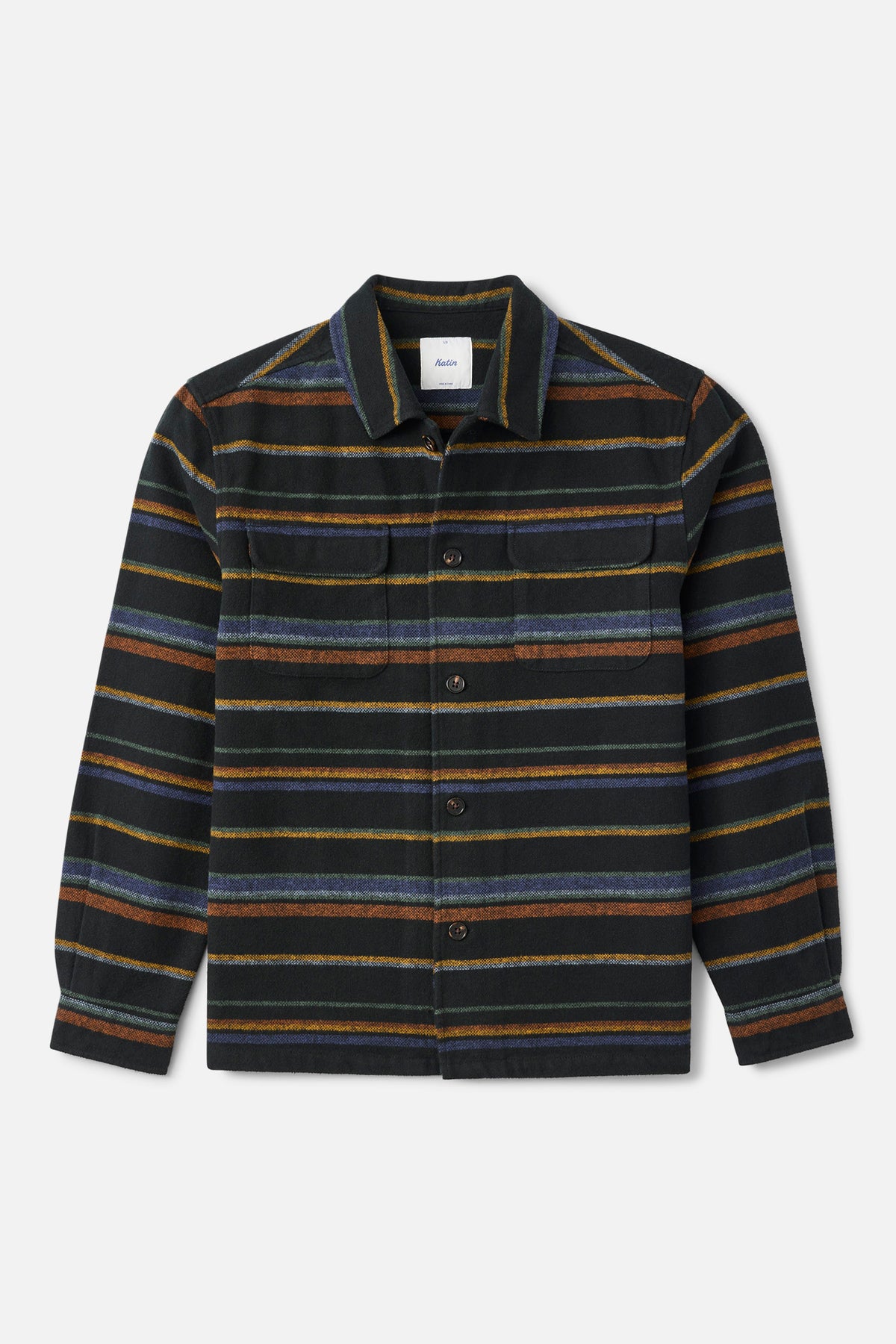 Katin Shiloh Flannel in Black - front view