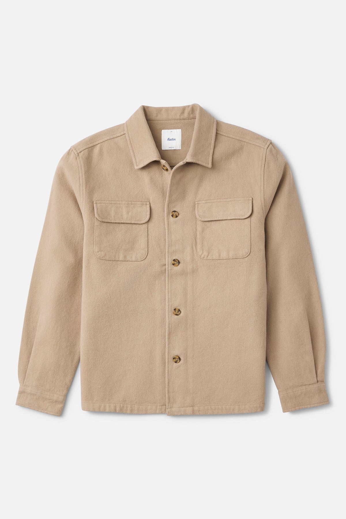 Katin Shiloh Flannel in Khaki - front view