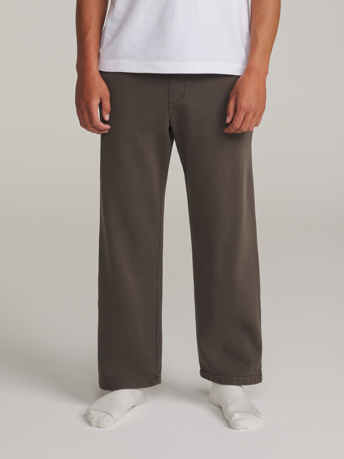 Katin Layton Lounge Pant in Lead Vintage Wash - worn on model, front
