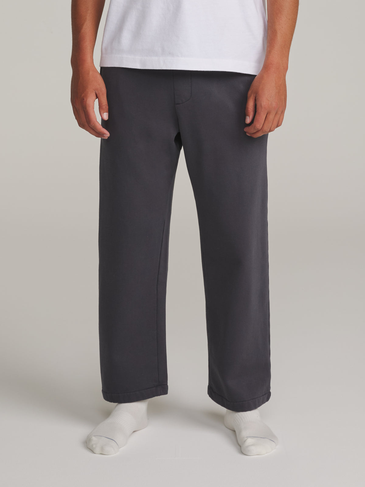 Katin Layton Lounge Pant in Navy Vintage Wash - worn on model, front