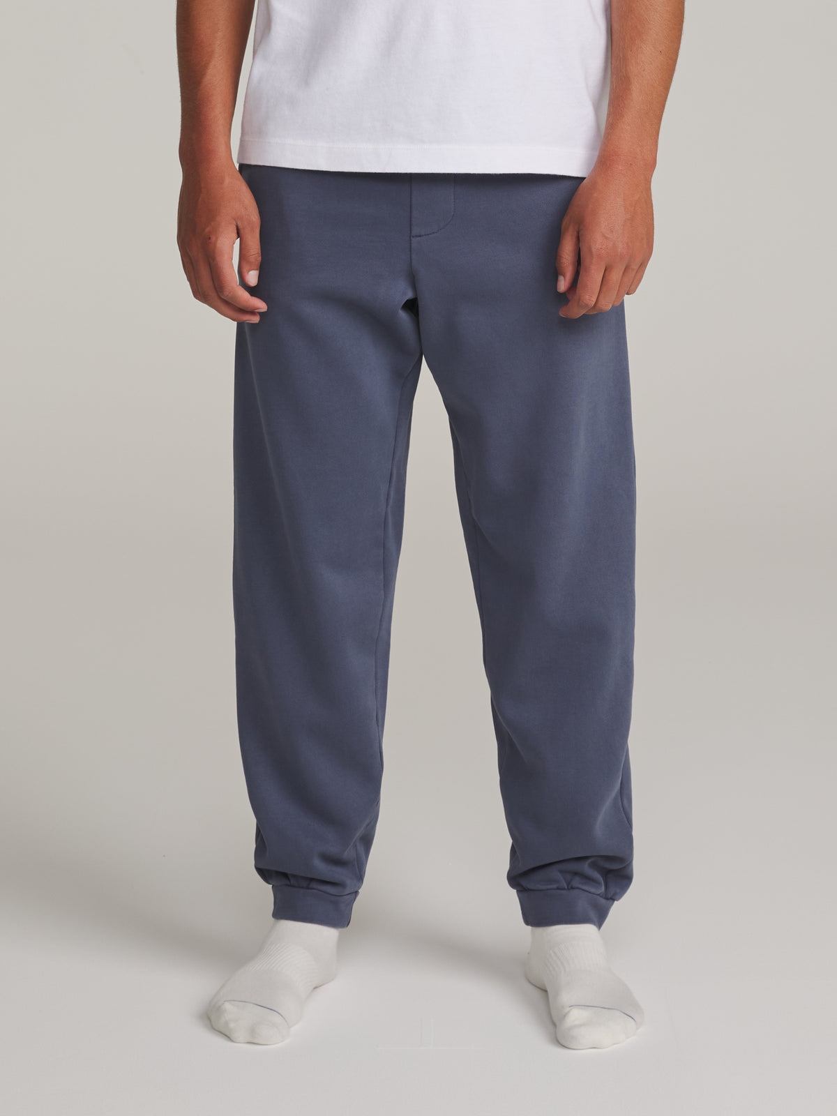 Katin Lounge Pant in WASHED BLUE VINTAGE WASH - worn on model, front