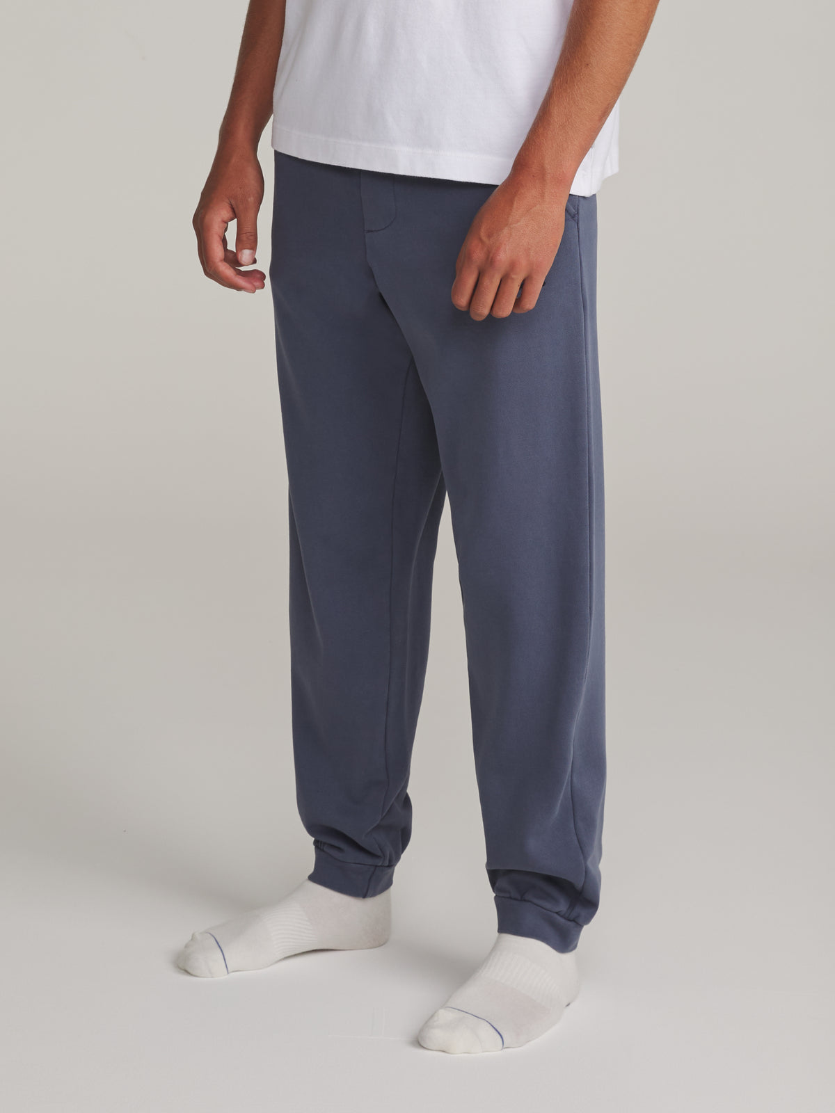 Katin Lounge Pant in WASHED BLUE VINTAGE WASH - worn on model, side