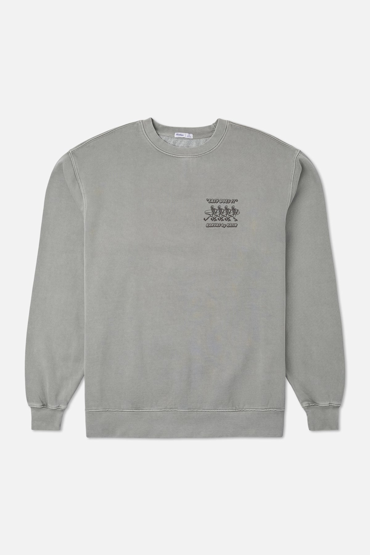 Katin Bones Crew in Graphite Vintage Wash - front view
