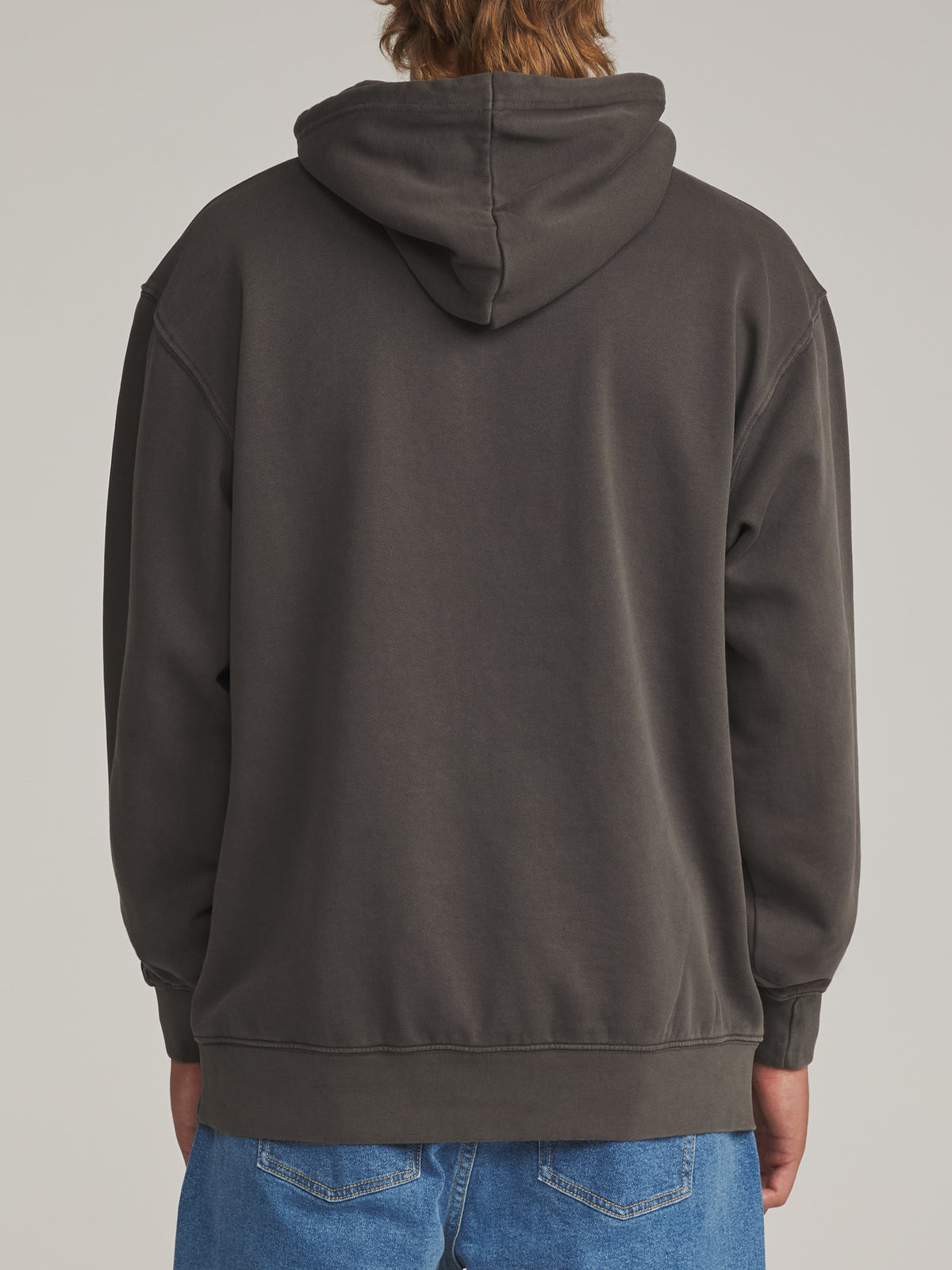 Katin Brisa Hood in Lead Vintage Wash - worn on model, back