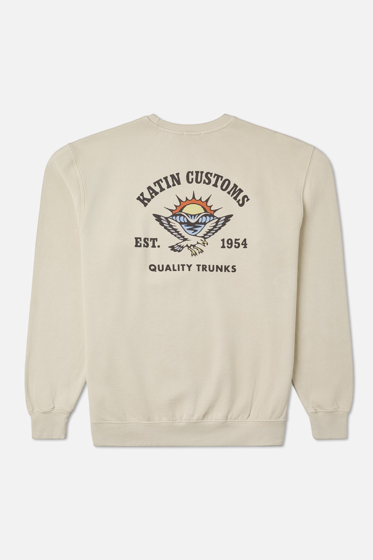 Katin Herman Crew in Pelican Vintage Wash - back view