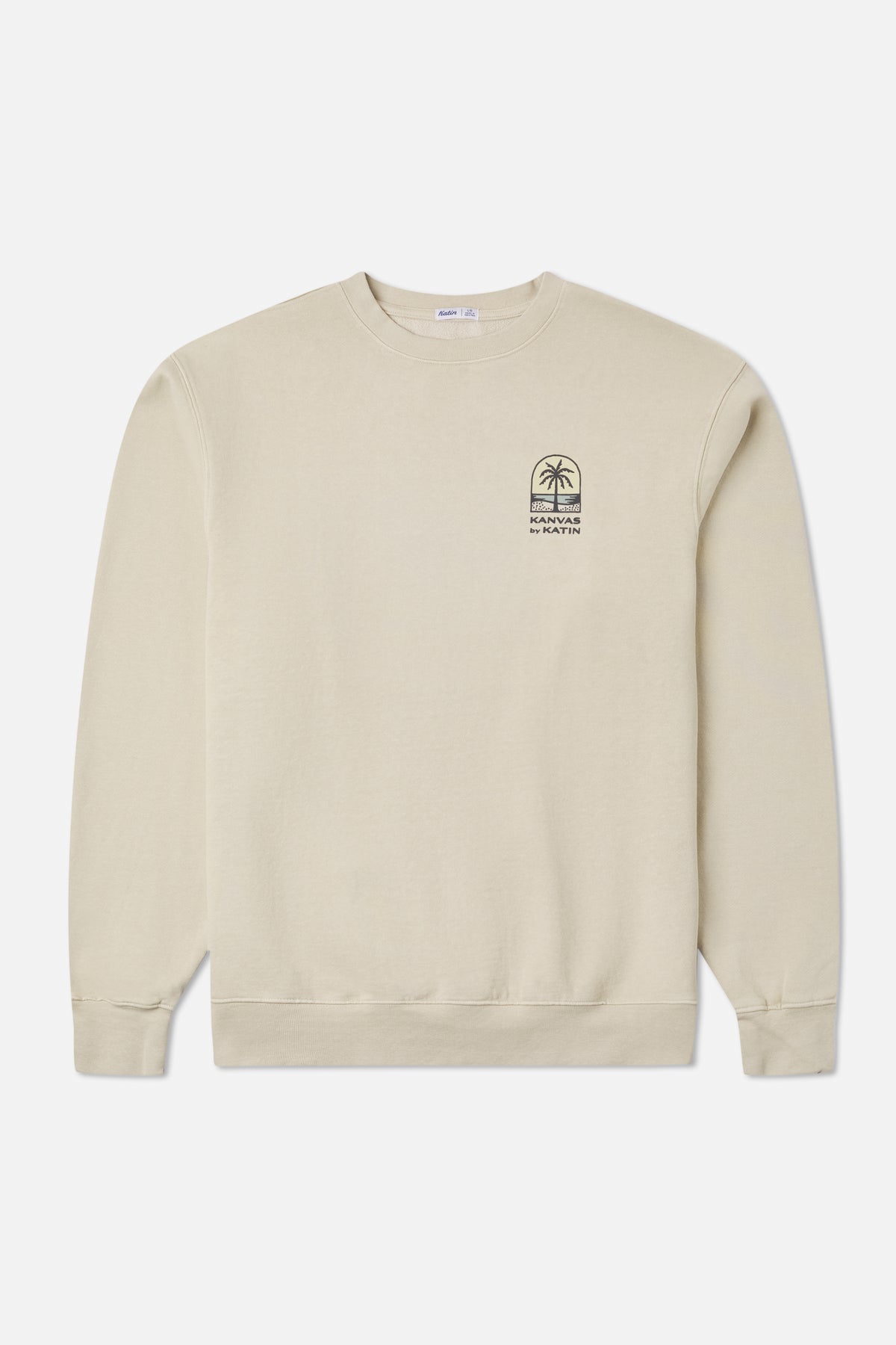Katin Passage Crew in Pelican Vintage Wash - front view