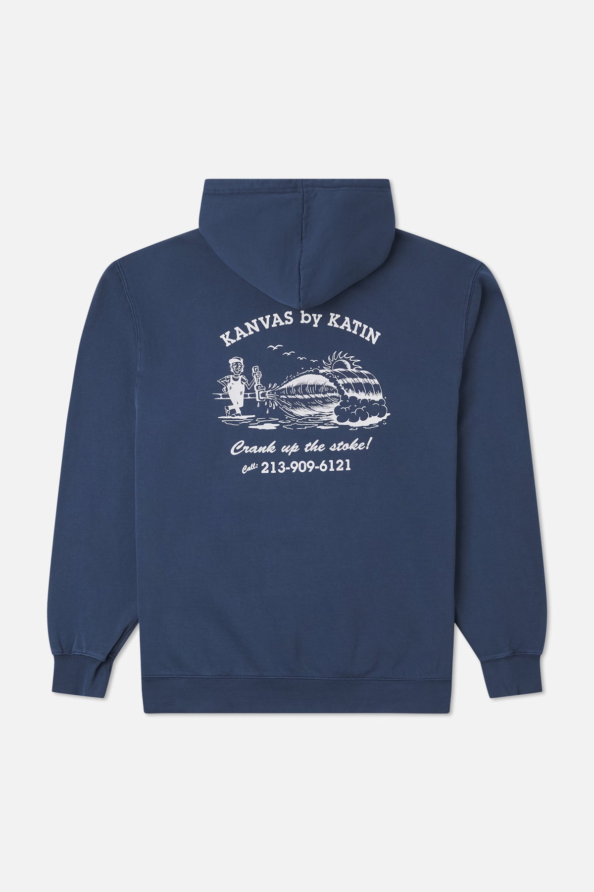 Katin Pipe Hood in Midnight Vintage Wash - back view