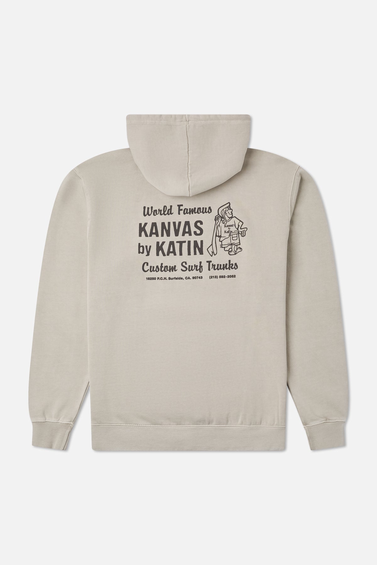 Katin Rag Hood in Cement Vintage Wash - back view