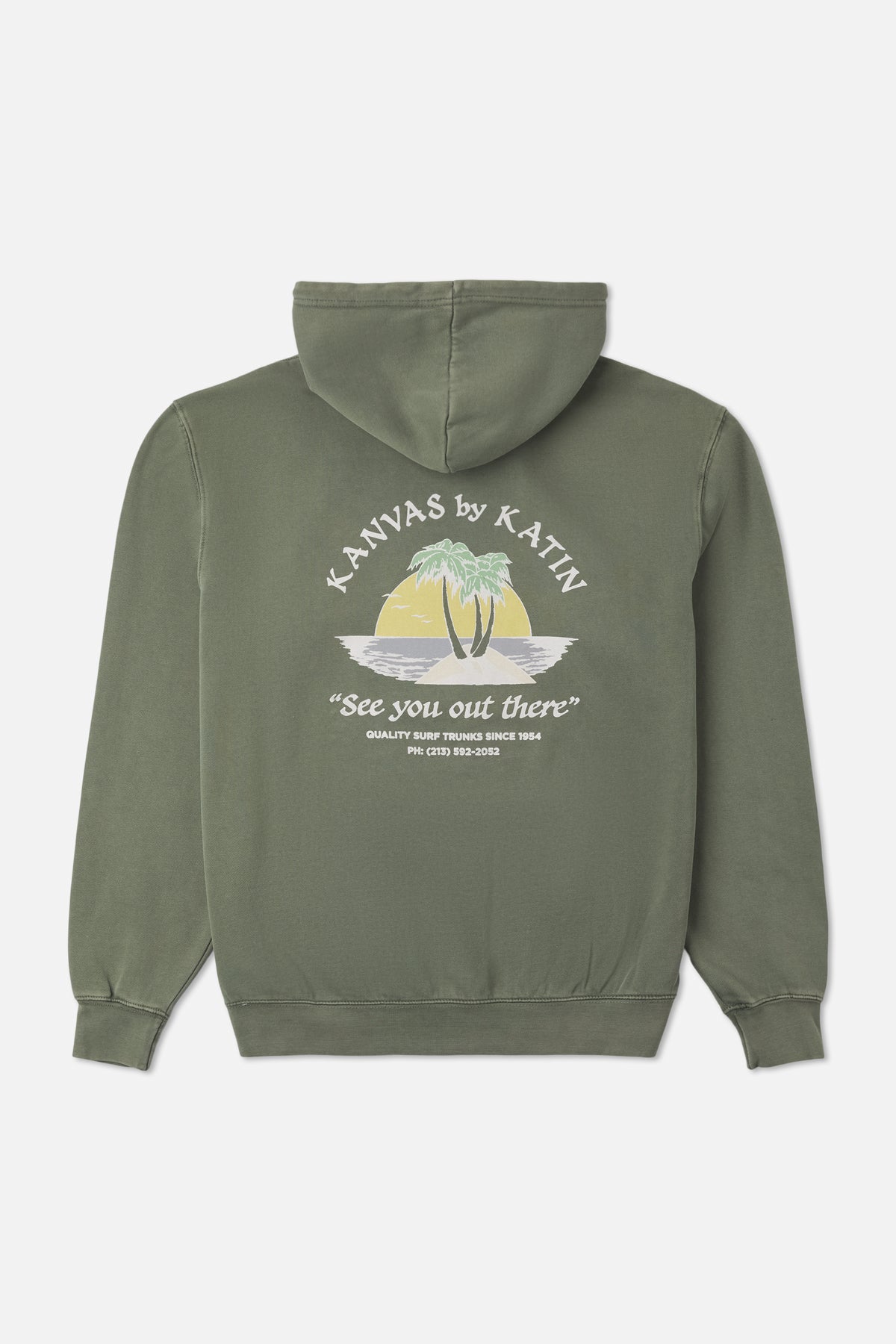 Katin Salina Hood in Clover Vintage Wash - back view