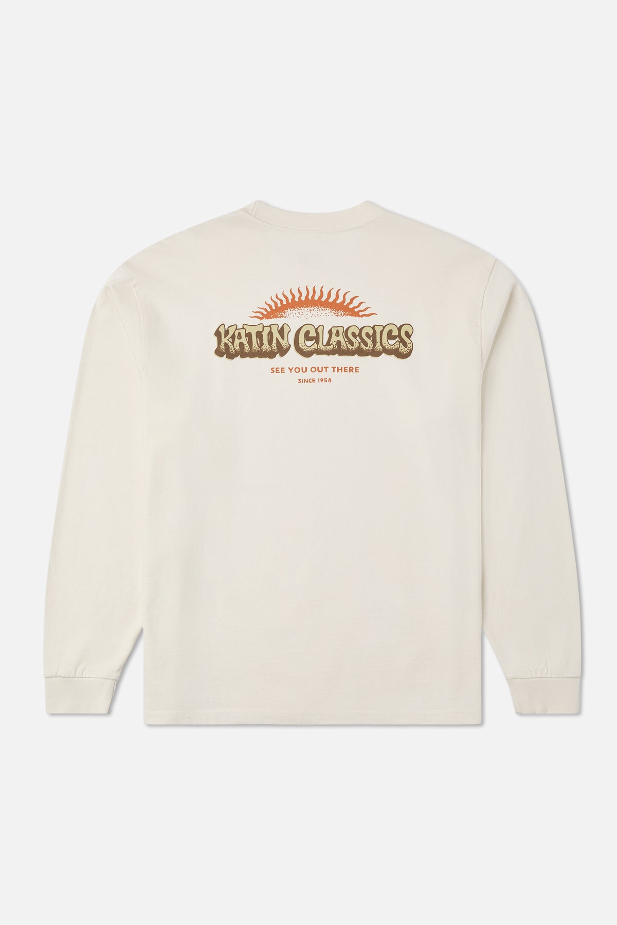 Katin Glow Box Fit Ls Tee in Vintage White - back view