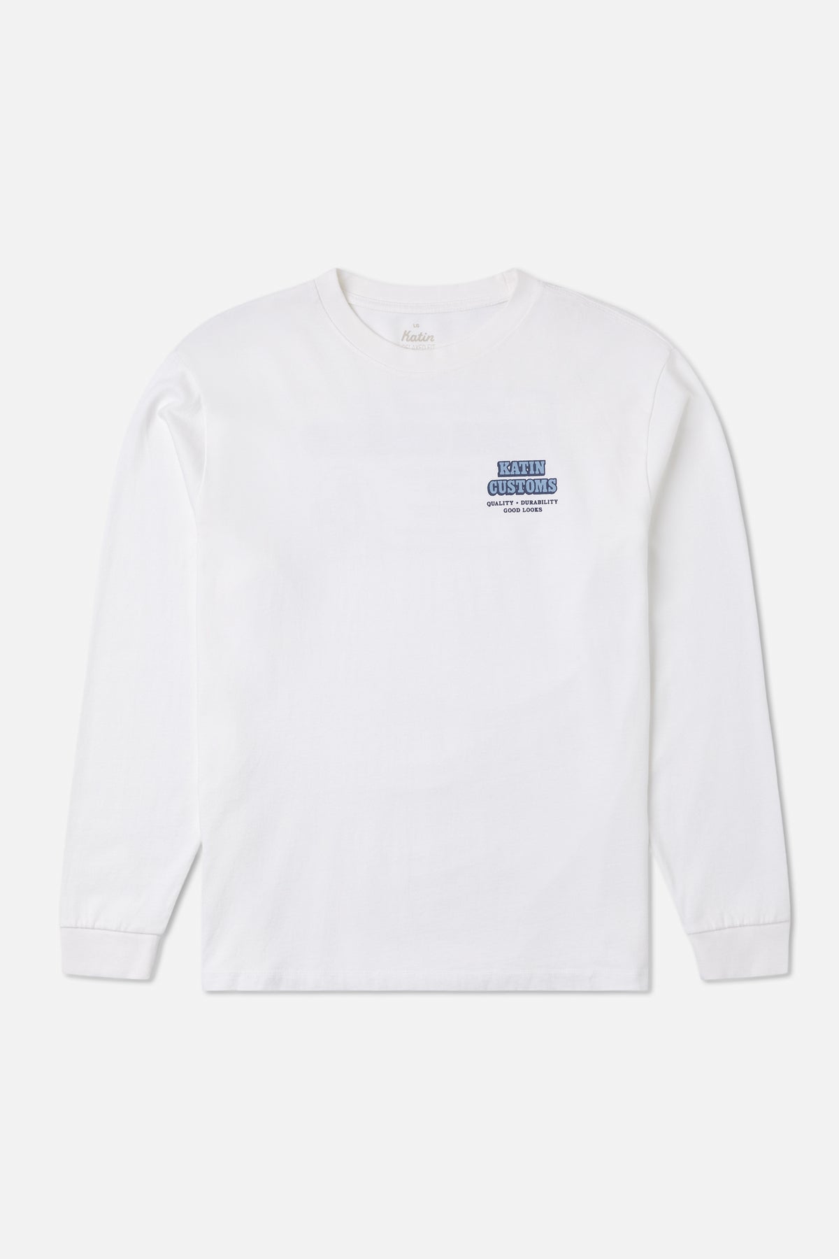 Katin Lorry Box Fit Ls Tee in White - front view
