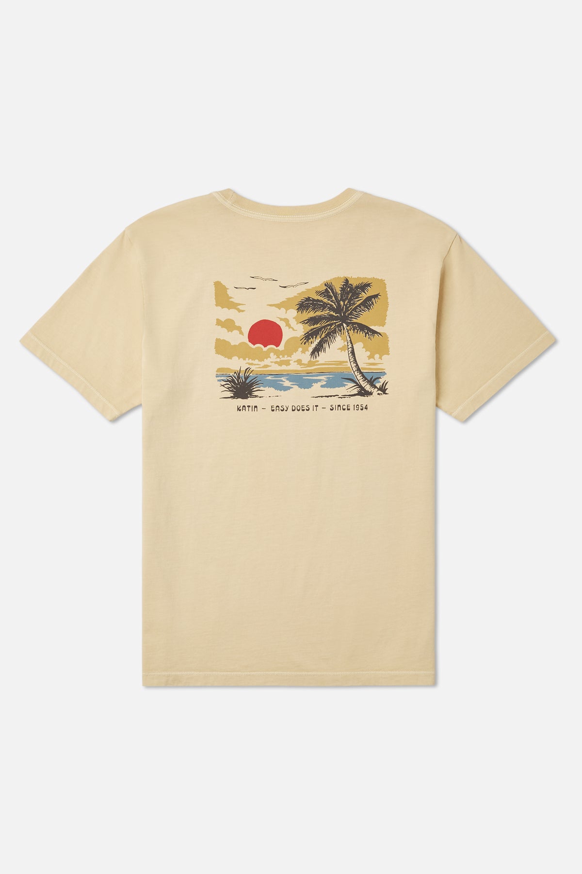 Katin Bien Tee in Dusty Yellow Vintage Wash - back view