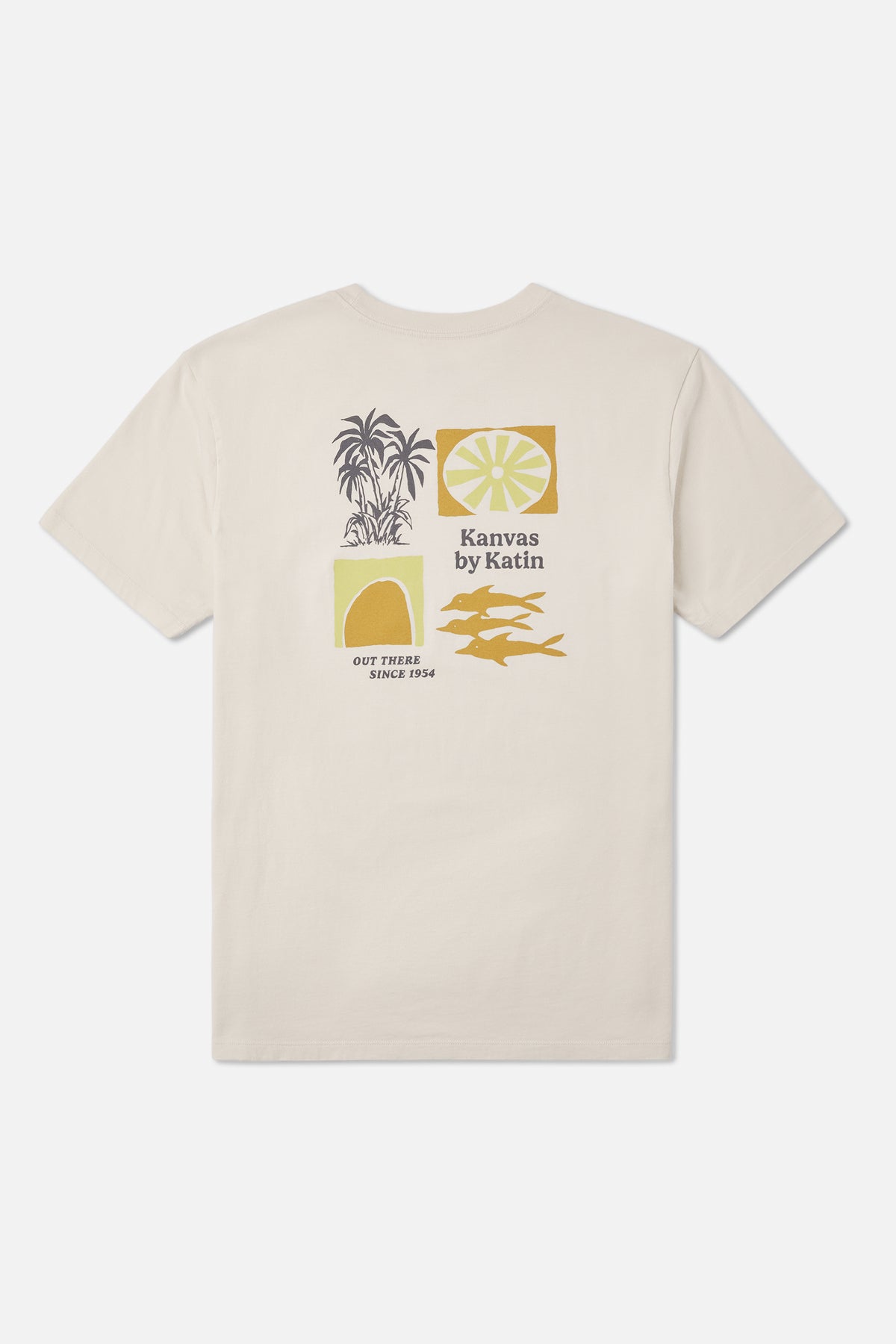 Katin Carve Tee in Vintage White - back view