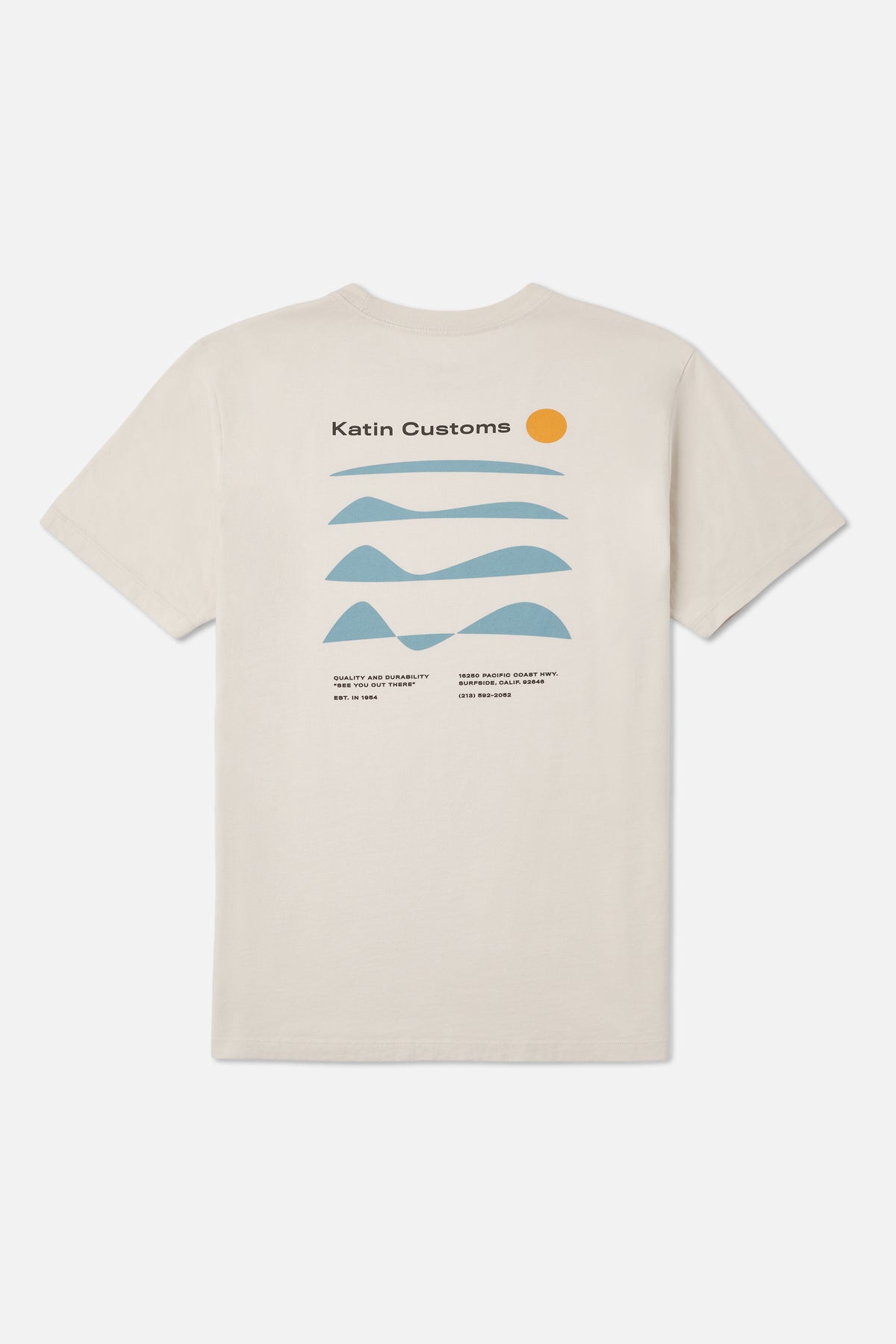 Katin Frequency Tee in Vintage White - back view
