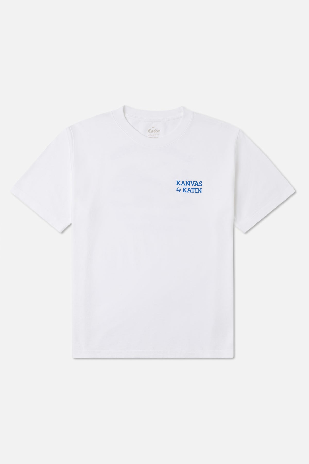 Katin Pipe Box Fit Tee in White - front view