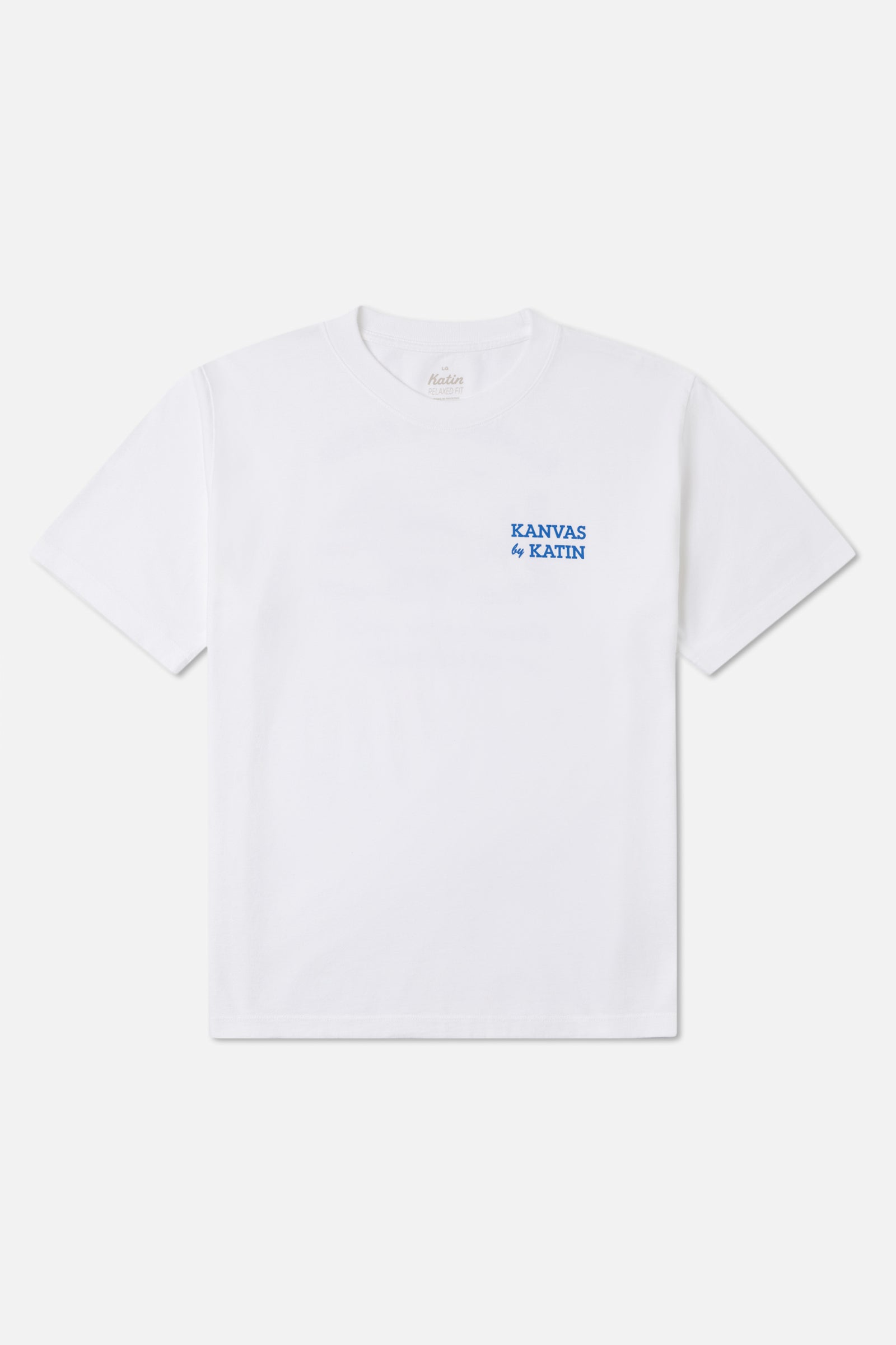 Katin Pipe Box Fit Tee in White - front view