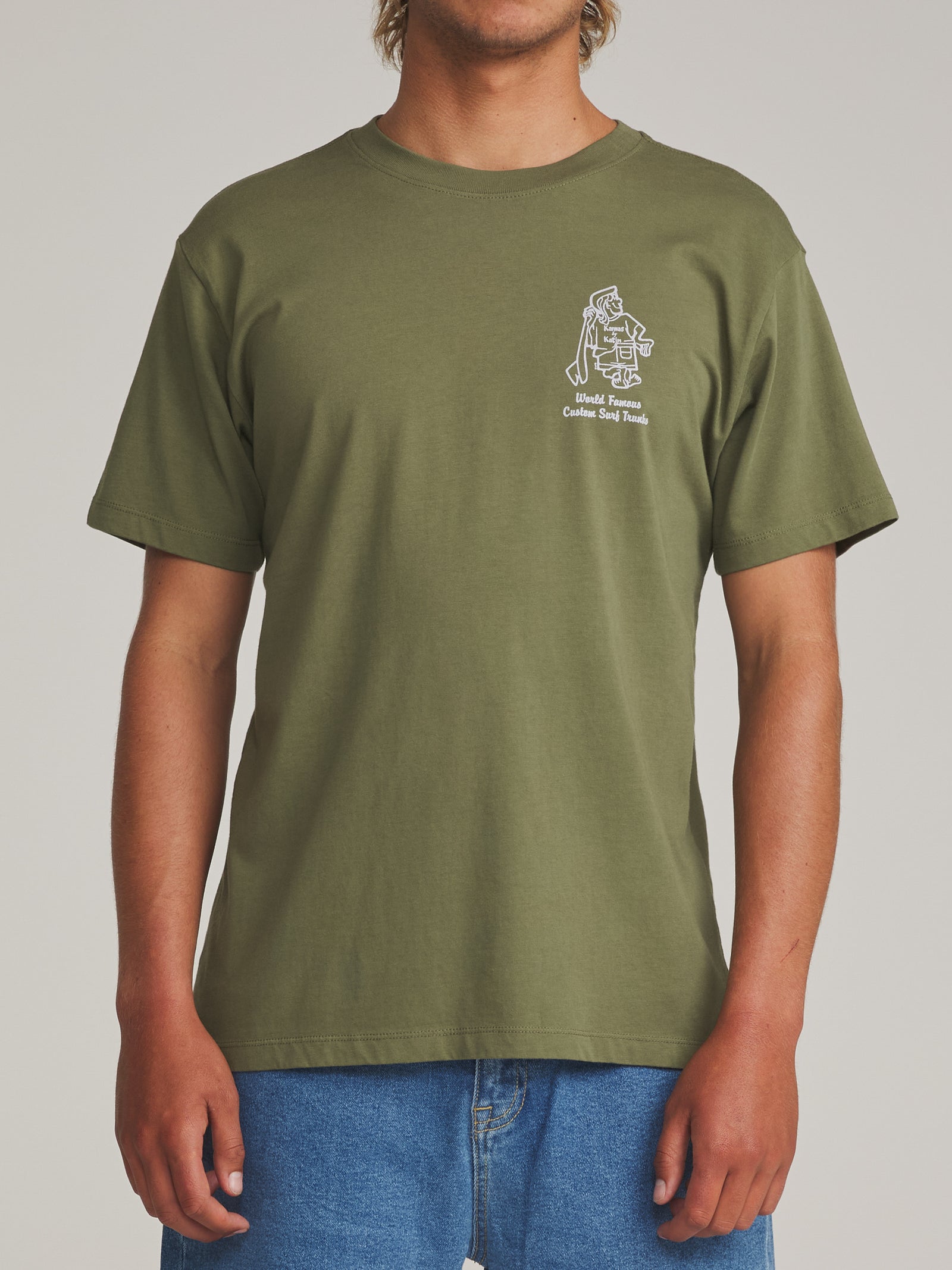 Katin fa26 graphic ss tee rag tee clover on model 01 front