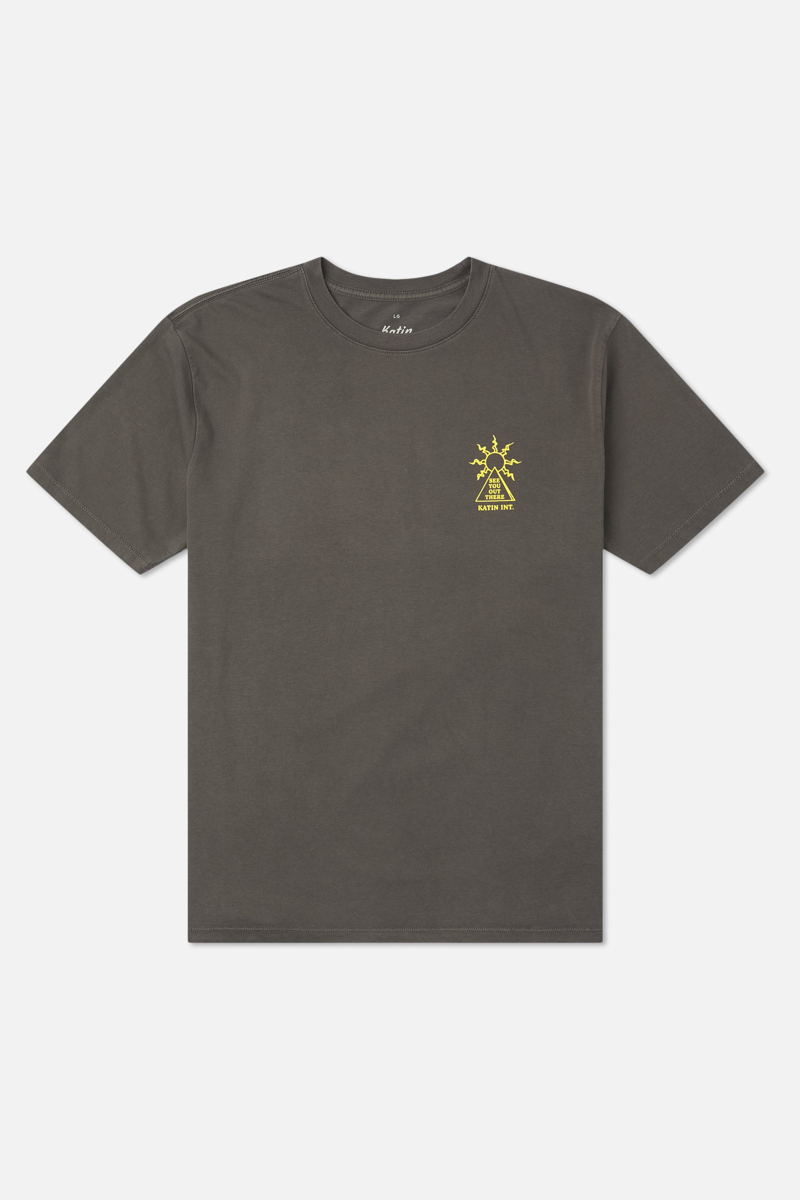 Katin Rising Tee in Lead Vintage Wash - front view