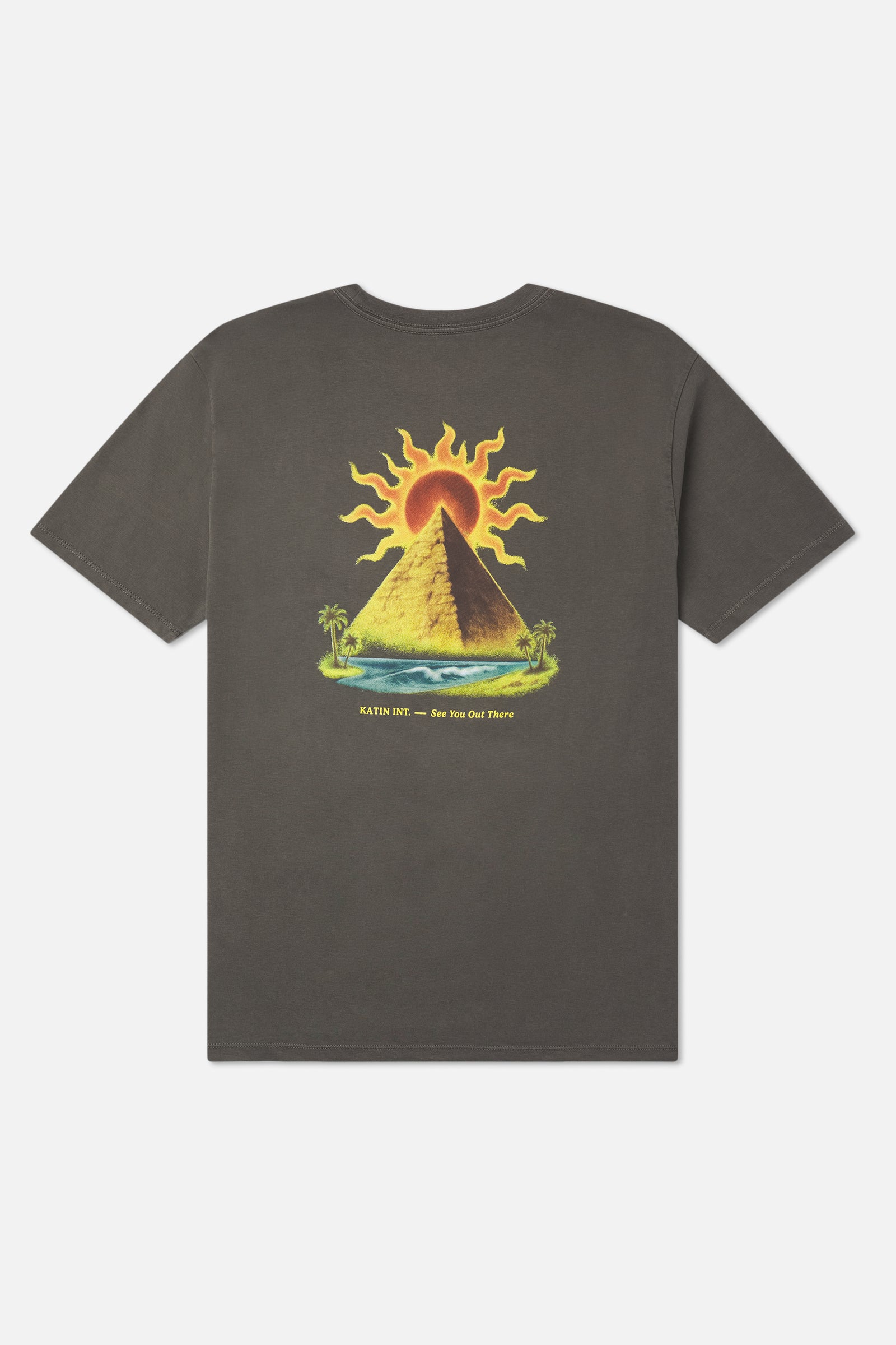 Katin Rising Tee in Lead Vintage Wash - back view