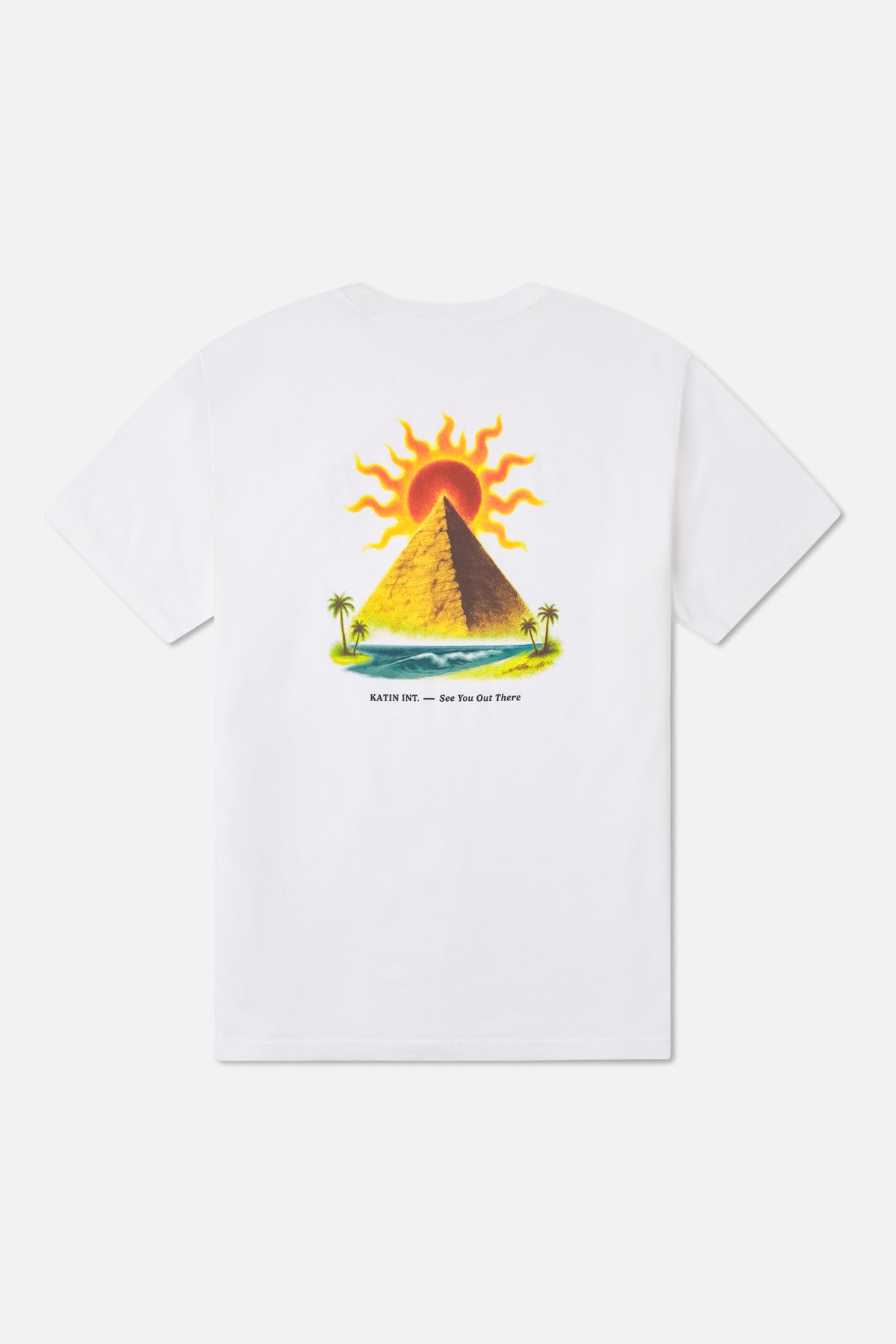 Katin Rising Tee in White - back view