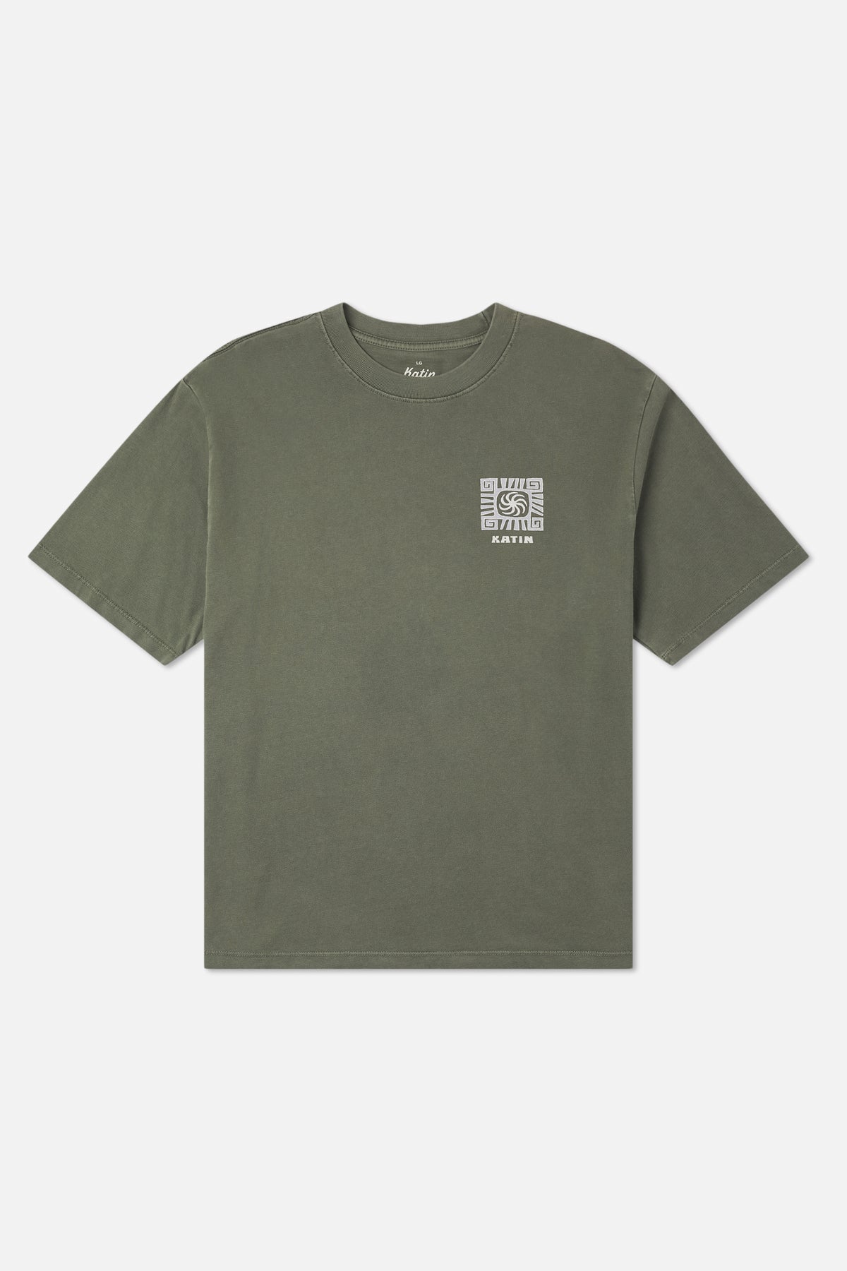 Katin Root Box Fit Tee in Clover Vintage Wash - front view