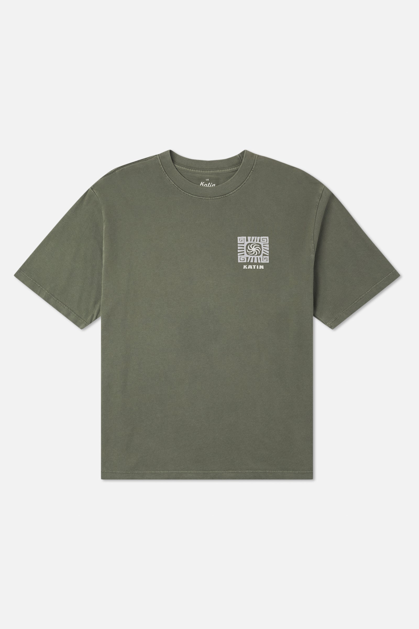 Katin Root Box Fit Tee in Clover Vintage Wash - front view