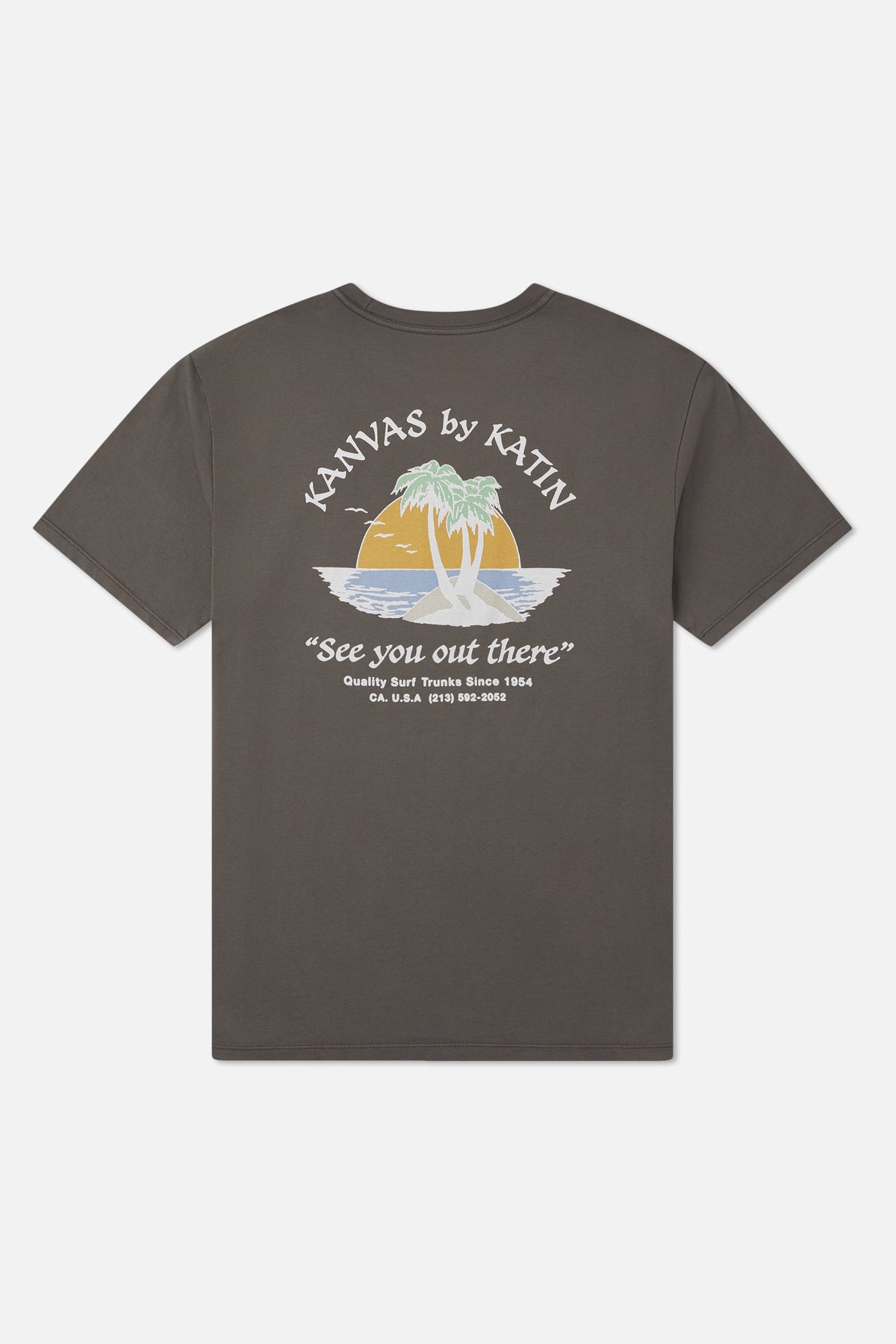Katin Salina Tee in Lead Vintage Wash - back view