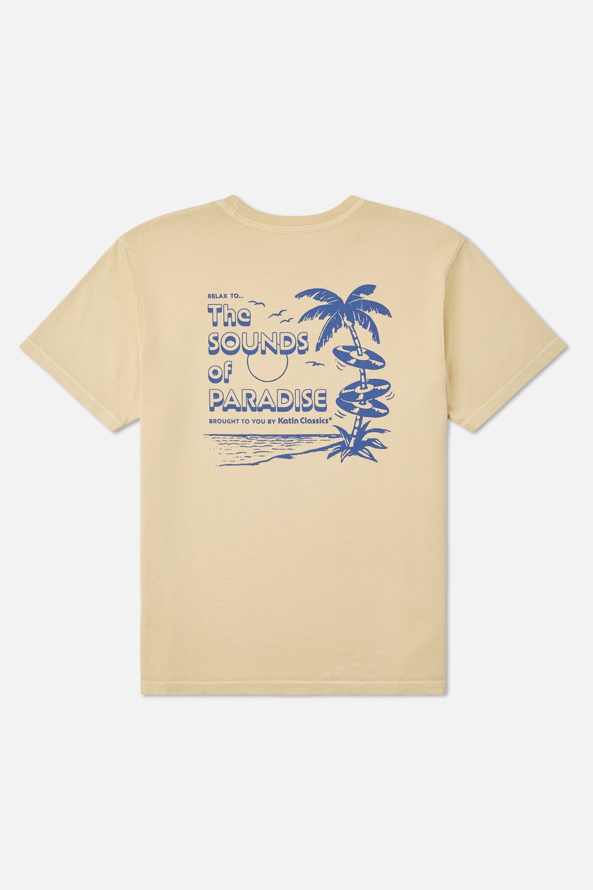 Katin Sonics Tee in Dusty Yellow Vintage Wash - back view